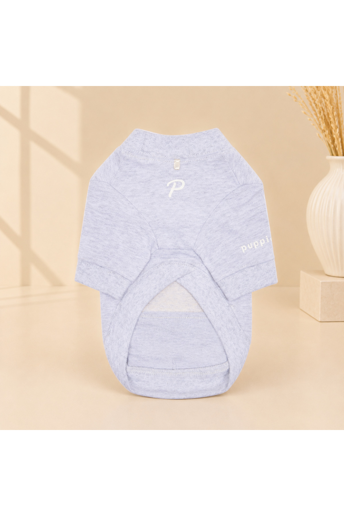تی‌شرت سگ پوپیا Puppia مدل PPA-TS-002-GRI، خاکستری پنبه‌ای