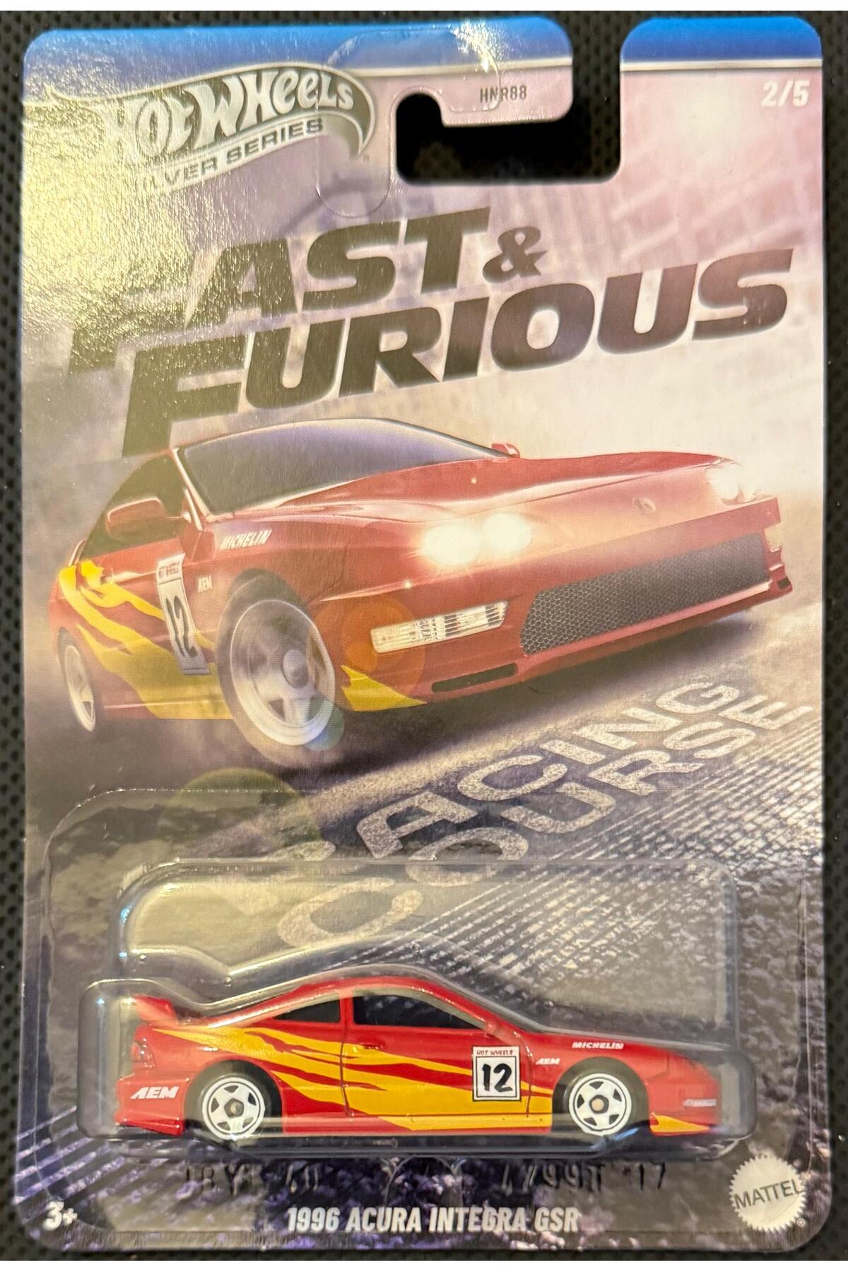 ماشین اسباب بازی سری نقره ای FAST & FURIOUS 1996 ACURA INTEGRA GSR JBY40 HOT WHEELS