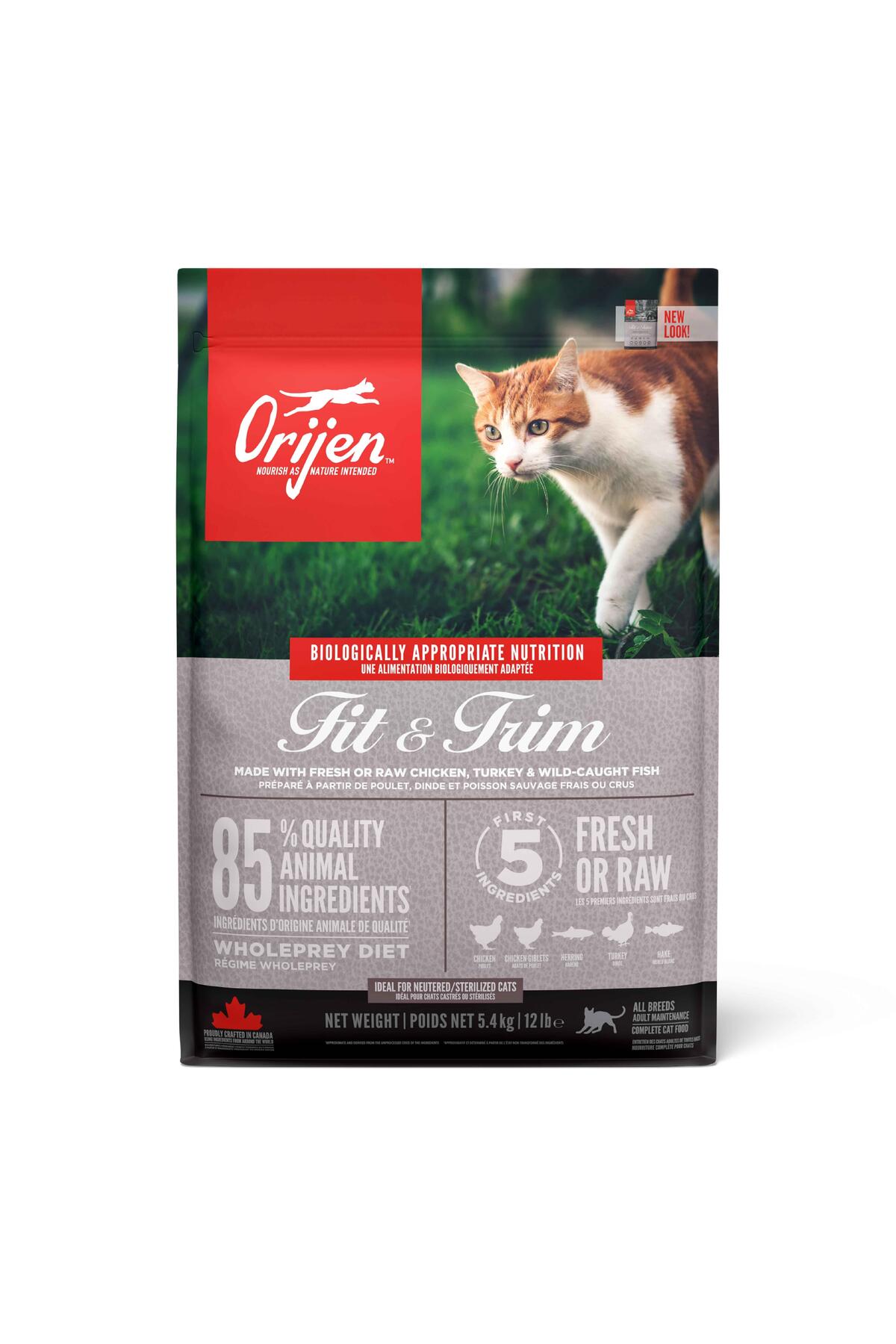 غذای خشک گربه اوریجن Orijen Fit & Trim، ۵٫۴ کیلوگرم 5.4 kg