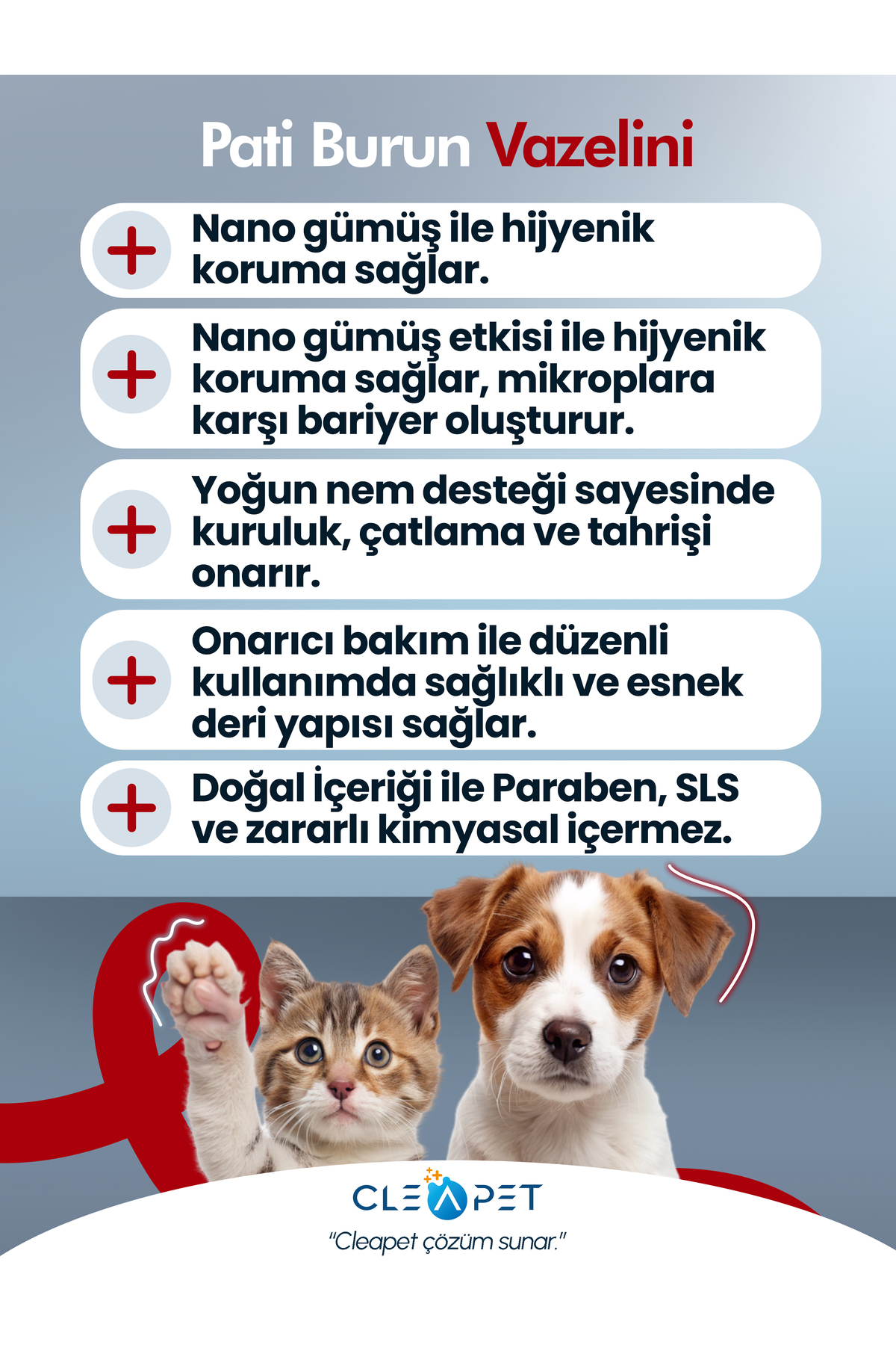بالم پنجه و بینی گربه و سگ کلیپت Cleapet، ۱۰۰ سی‌سی