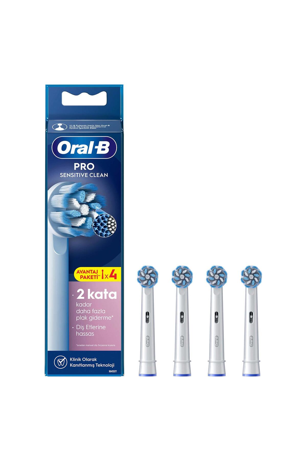 مسواک شارژی بسته 4 تایی جایگزین سر حساس به برقی ORAL B اورجینال Oral-B