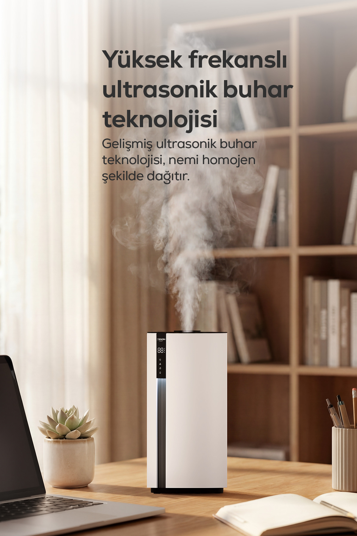 دستگاه بخور اولتراسونیک زنون اسمارت Xenon Smart Lite مدل X7450، مخزن ۳٫۵ لیتری و WiFi سفید 3.5L