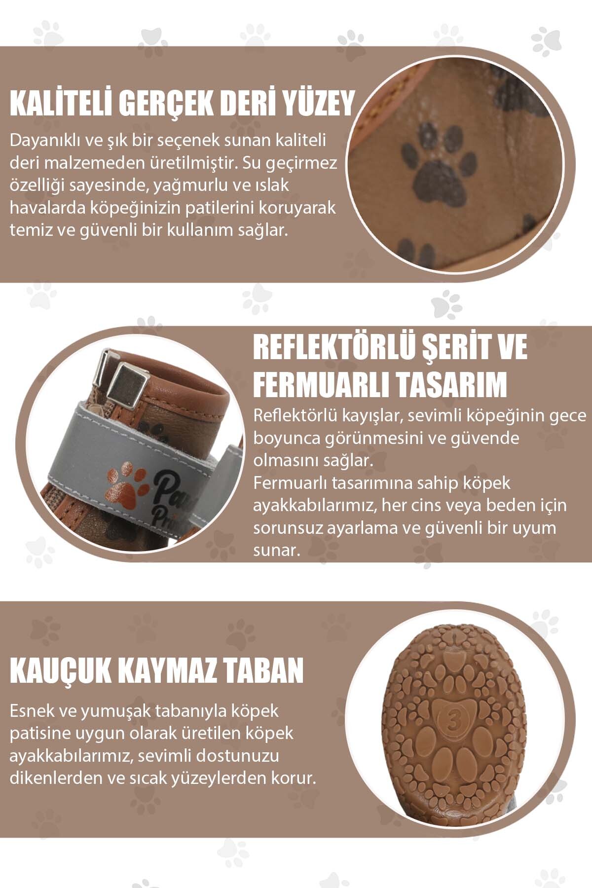 کفش زمستانی ضدآب سگ پاوپرینتس PawPrints مدل PPDERI01، قهوه‌ای