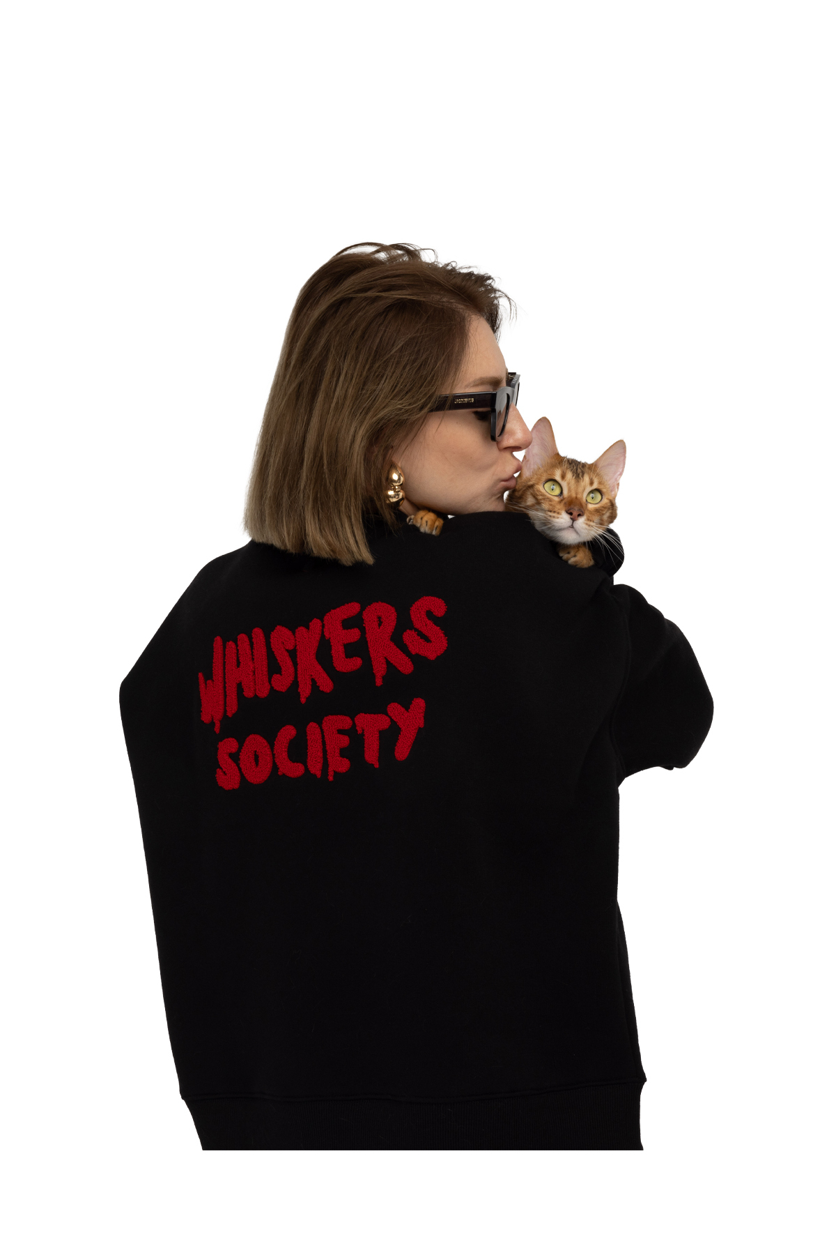 سویشرت گربه مشکی موشیقا Moshiqa، سری Whiskers Society، سایز S