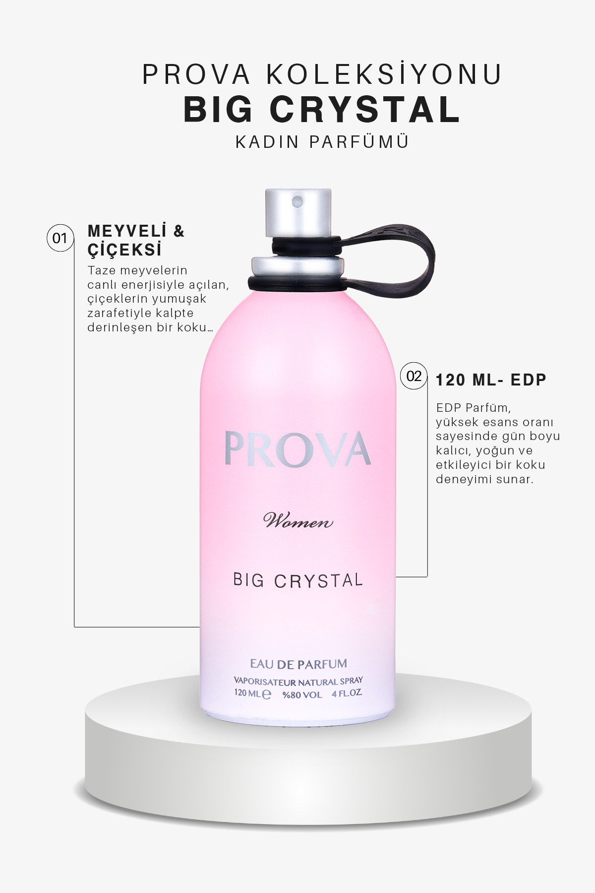Prova عطر زنانه بیگ کریستال ادپ میوه ای گلدار 120 میلی لیتر