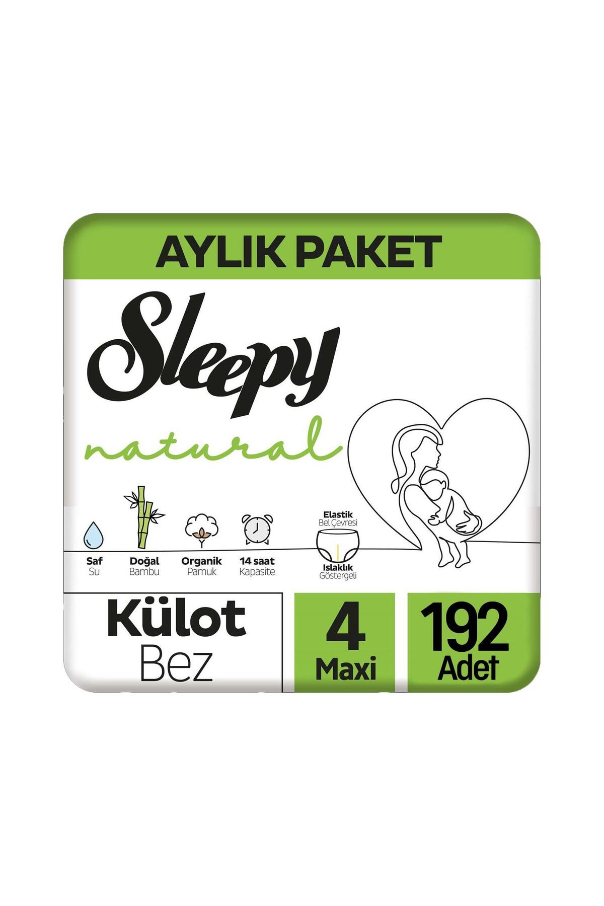 پوشک بچه ماکسی شورتی سایز 4 طبیعی 192 اورجینال Sleepy