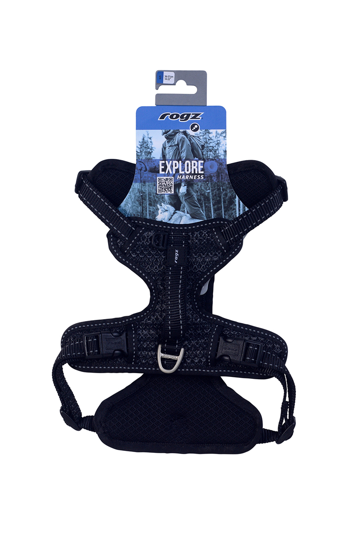 قلاده سینه‌ای سگ راگز Rogz Utility Explore Harness، سایز کوچک، مشکی