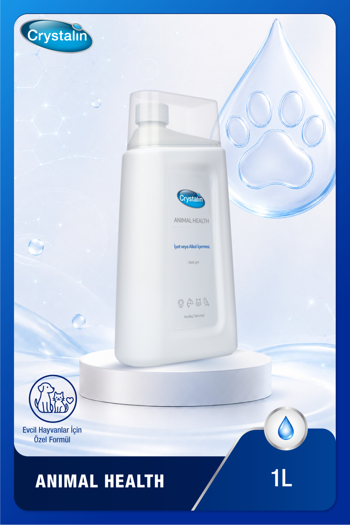 محصول سلامت سگ کریستالین Crystalin Animal Health، ۱ لیتر