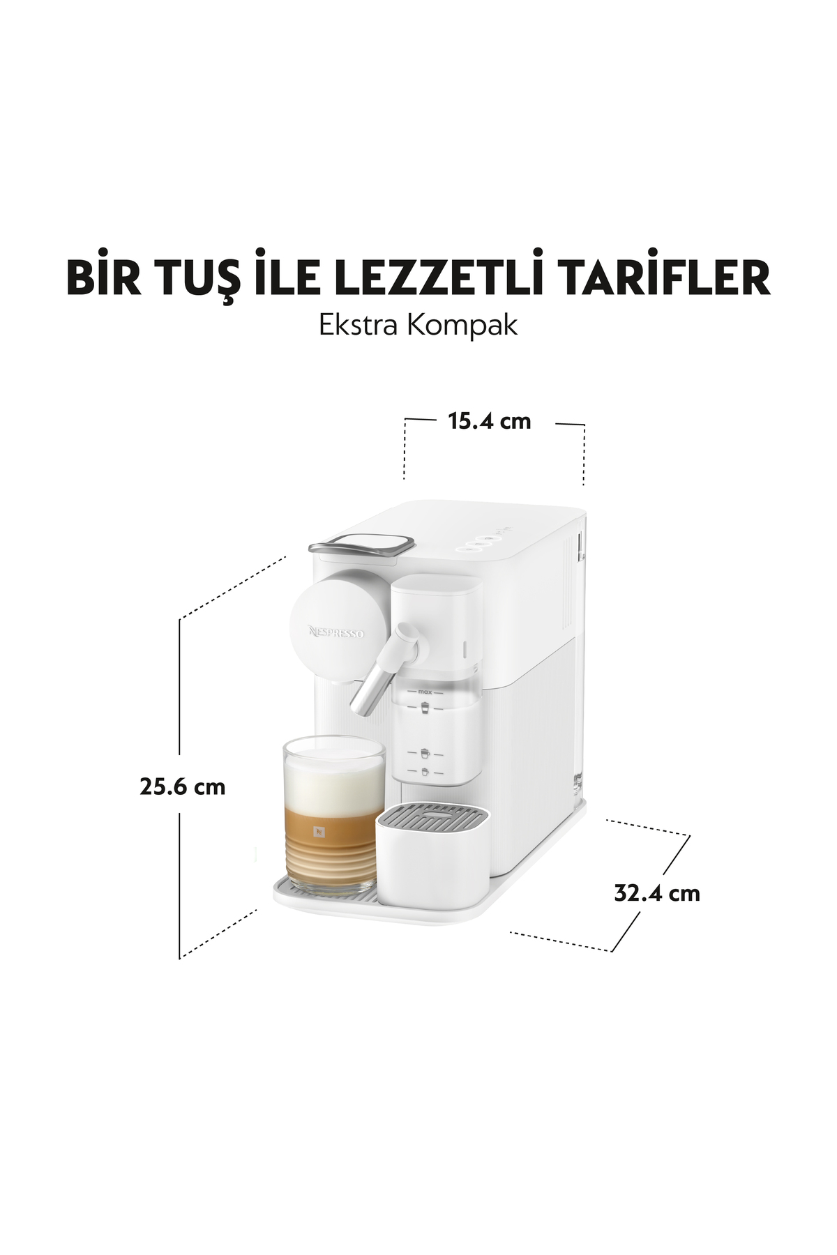 دستگاه اسپرسو و کاپوچینو قهوه ساز لاتیسما وان F121 با محلول شیر سفید اورجینال Nespresso