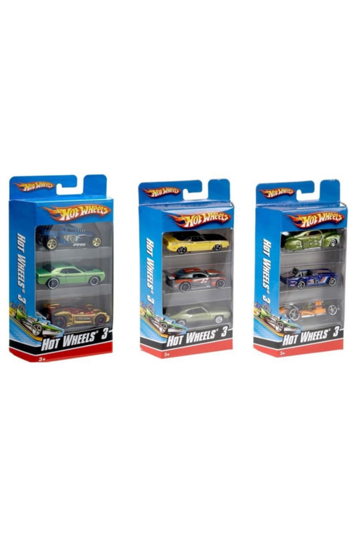 ماشین اسباب بازی ست 3 تکه K5904 از ترکیه HOT WHEELS