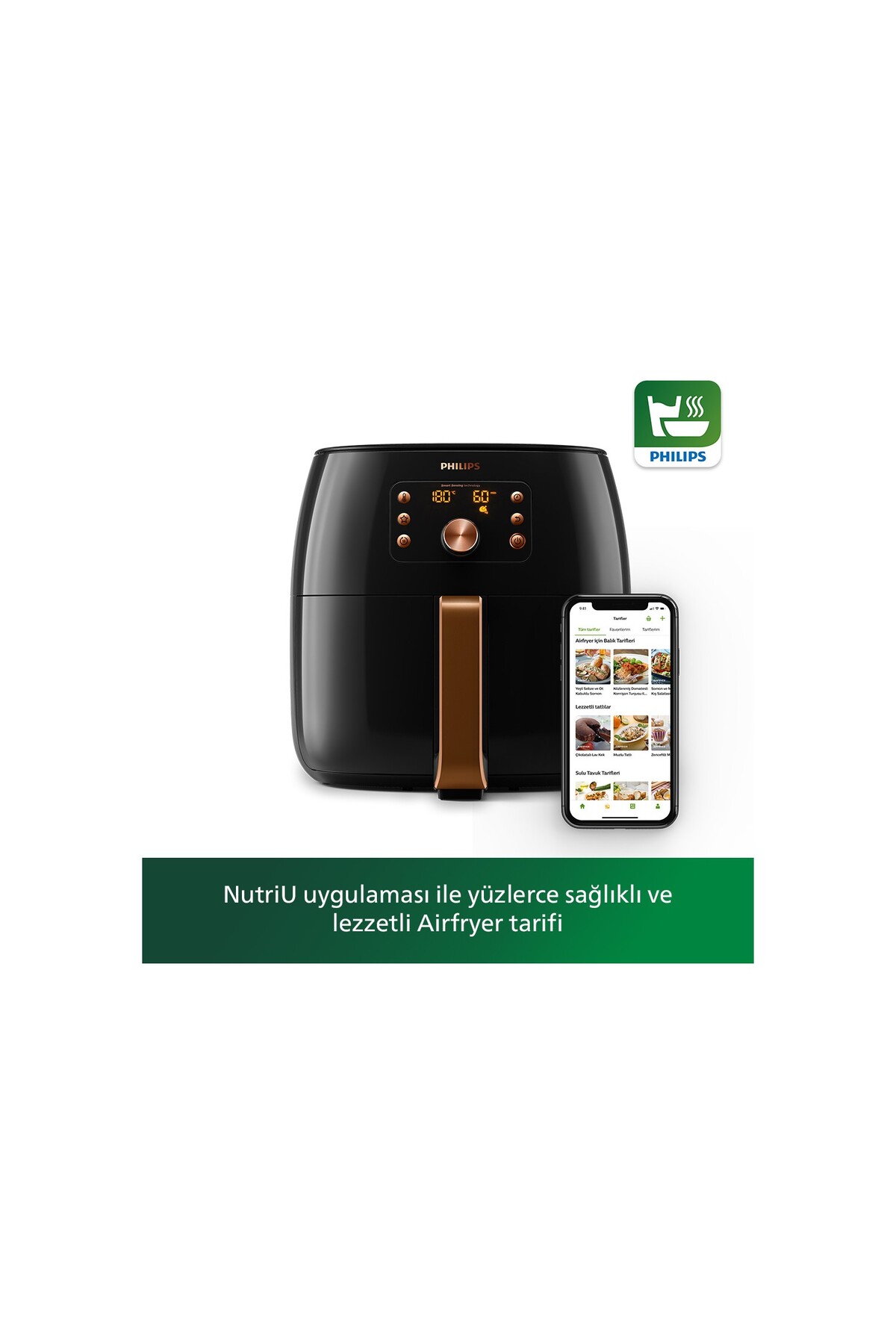سرخ کن قهوه ترکی HD150 60 + HD9867 90 سرخ‌کن پریمیوم AIRFRYER XXL اورجینال Philips
