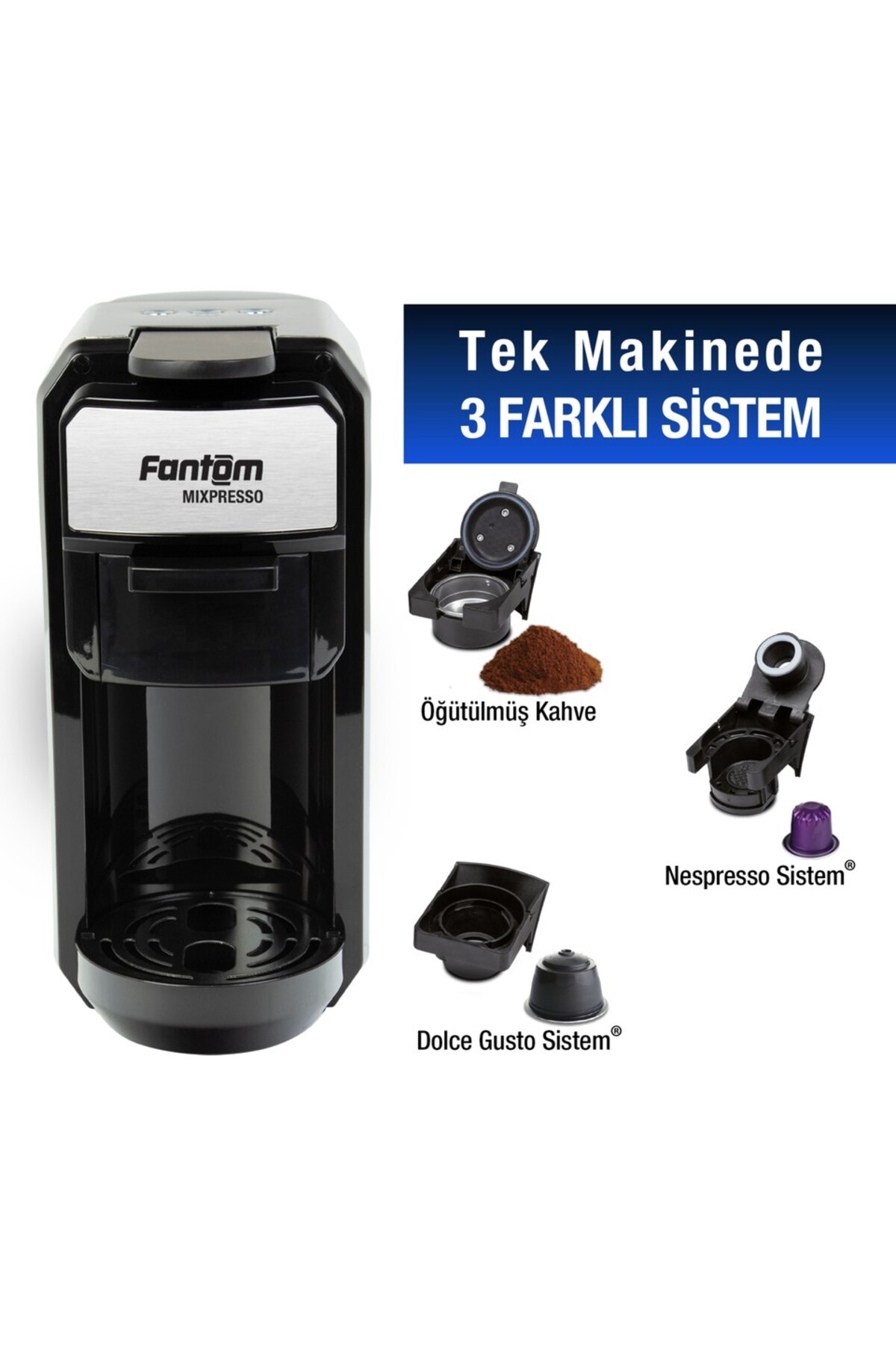 دستگاه اسپرسو و کاپوچینو جعبه میکس قهوه KS 1450 اورجینال FANTOM