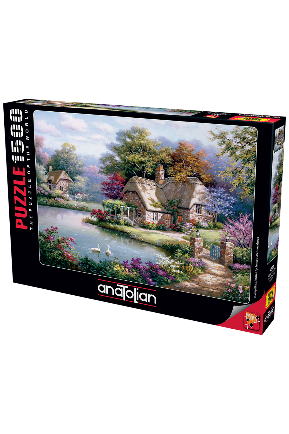 پازل 1500 قطعه قوها و خانه روستایی 4529 از ترکیه Anatolian Puzzle