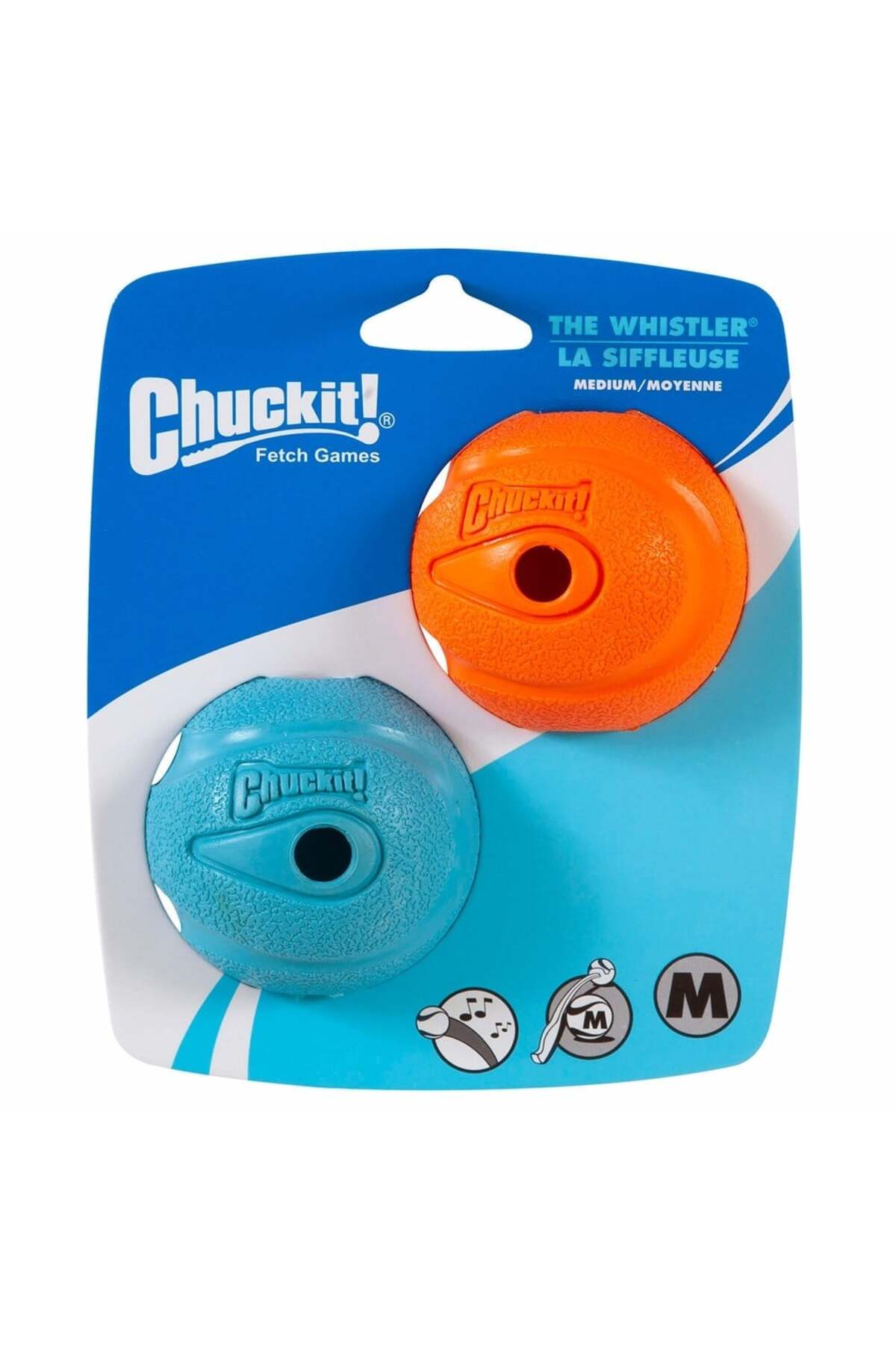 توپ بازی سگ چاکیت Chuckit The Whistler، بسته ۲ عددی، سایز متوسط unisex چندرنگ