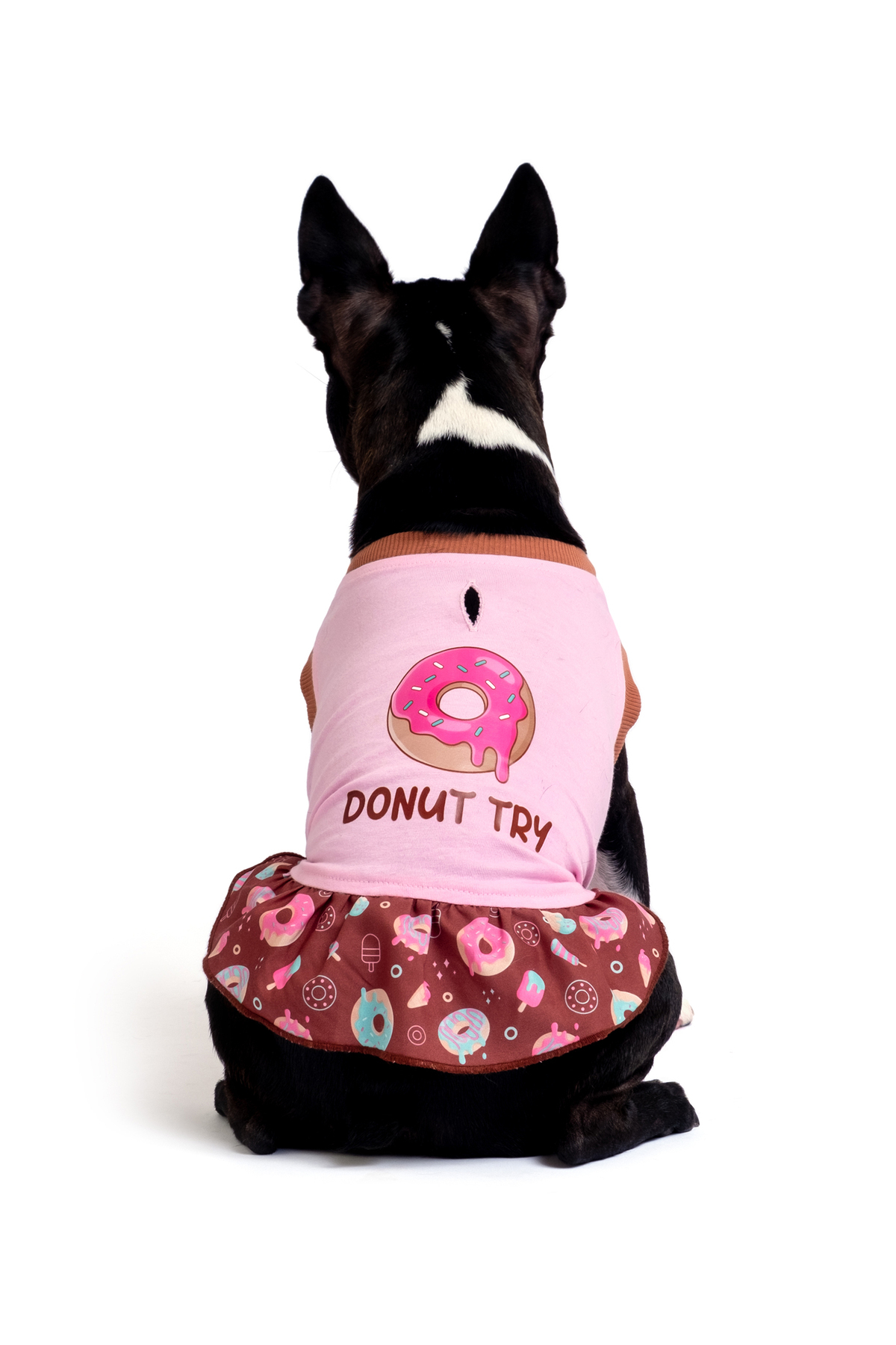 لباس سگ نخی صورتی فورامور fouramour مدل Donut Try