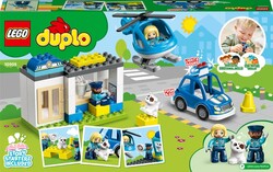 مجموعه ساختنی لگو LEGO دوپلو DUPLO مرکز پلیس و هلیکوپتر مدل 10959، ۴۰ قطعه