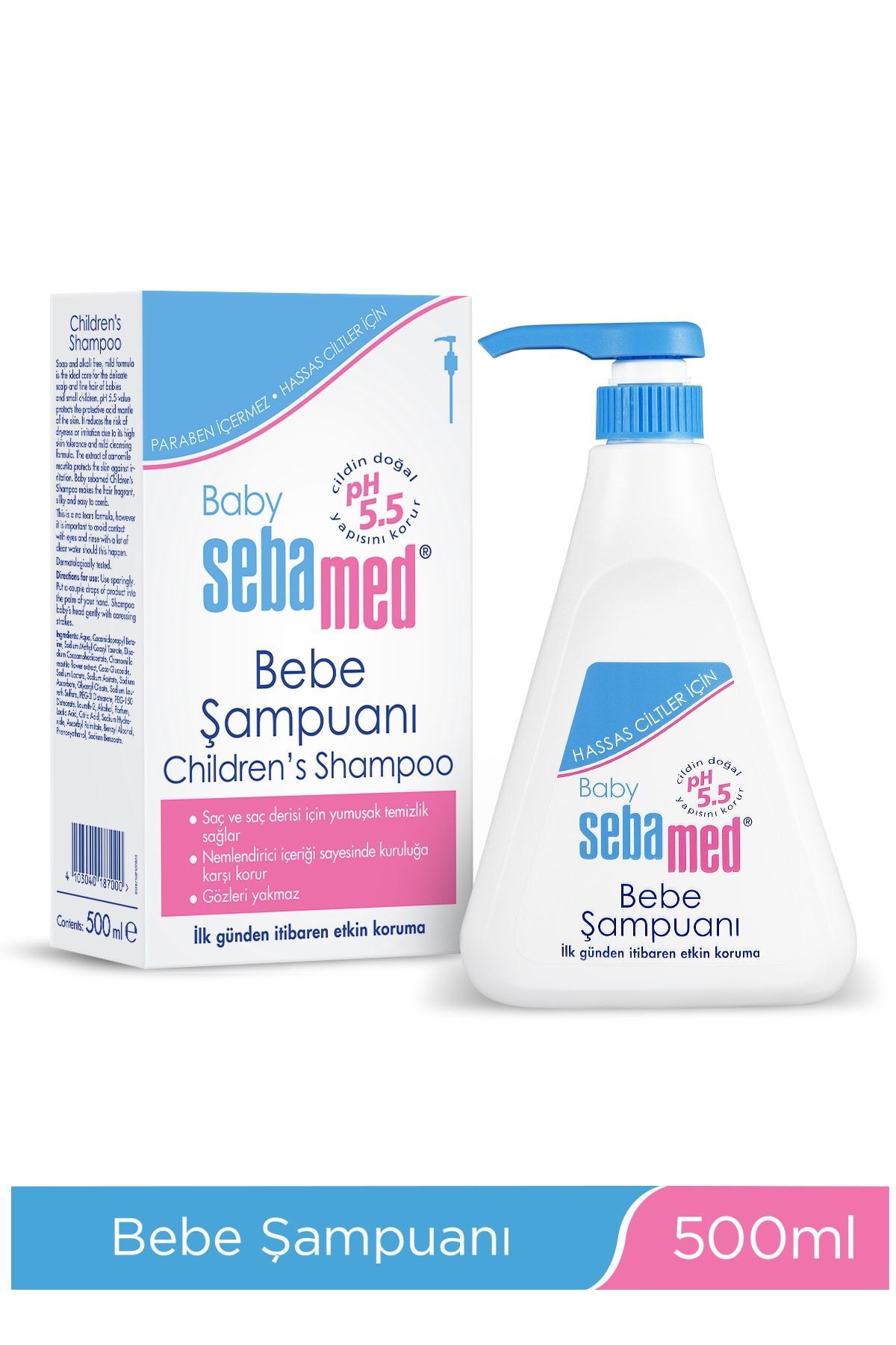 شامپو بچه کودک 500 میل اورجینال Sebamed