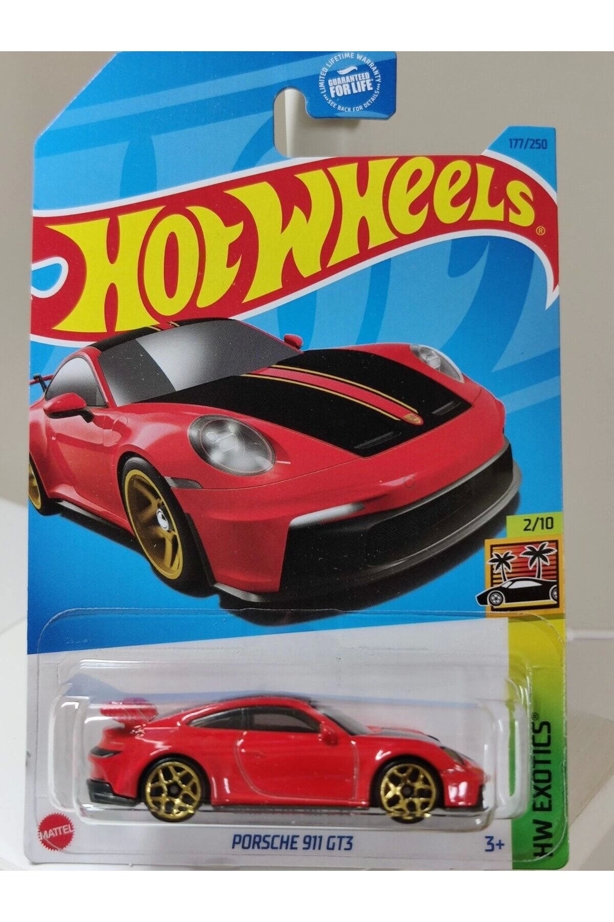 ماشین اسباب بازی HOTWHEELS SINGLE CARS PORSCHE 911 GT3 HKH97 هات ویلز اورجینال HOT WHEELS