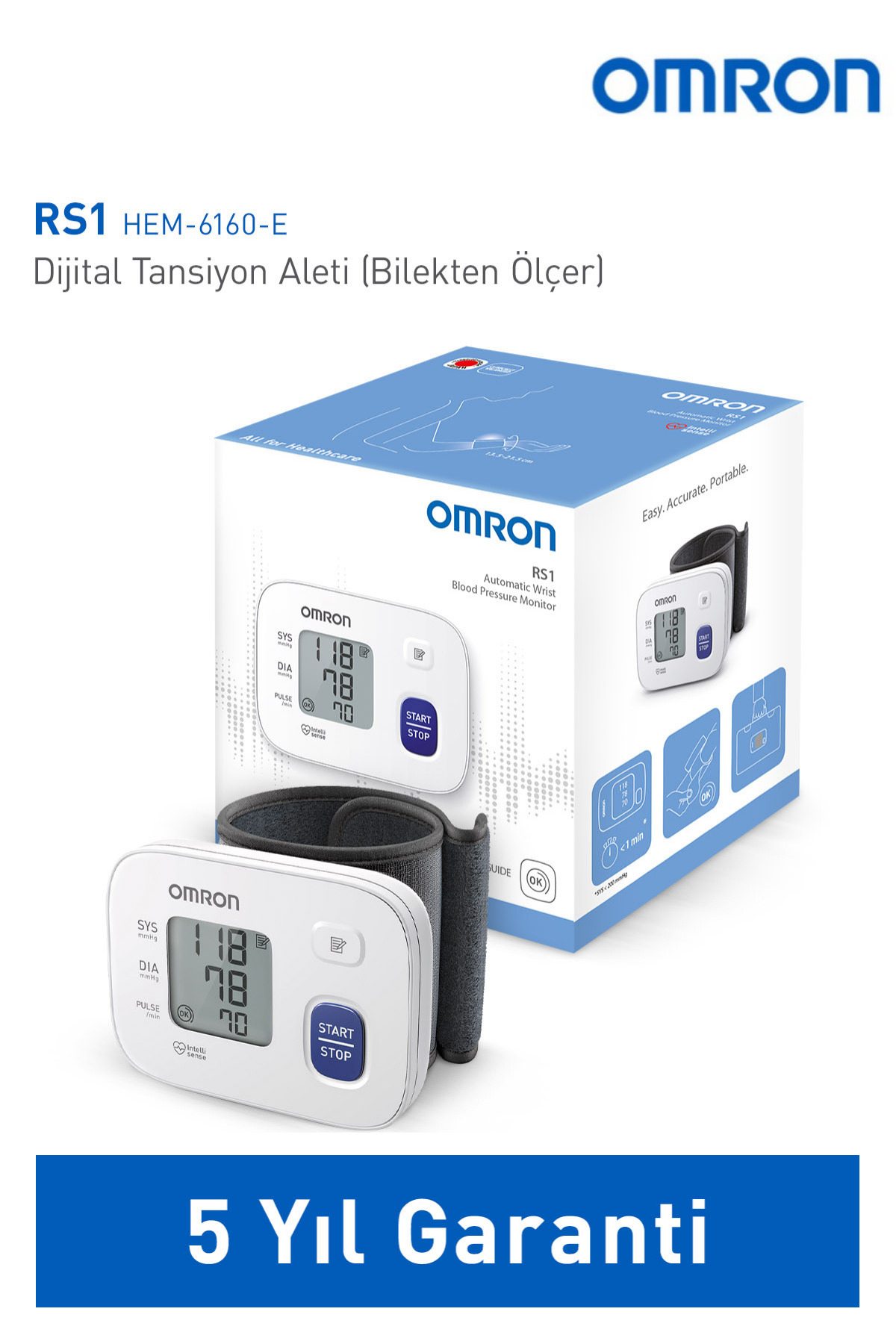 فشارسنج RS1 ابزار فشار خون مچ دست قابل حمل آسان Omron