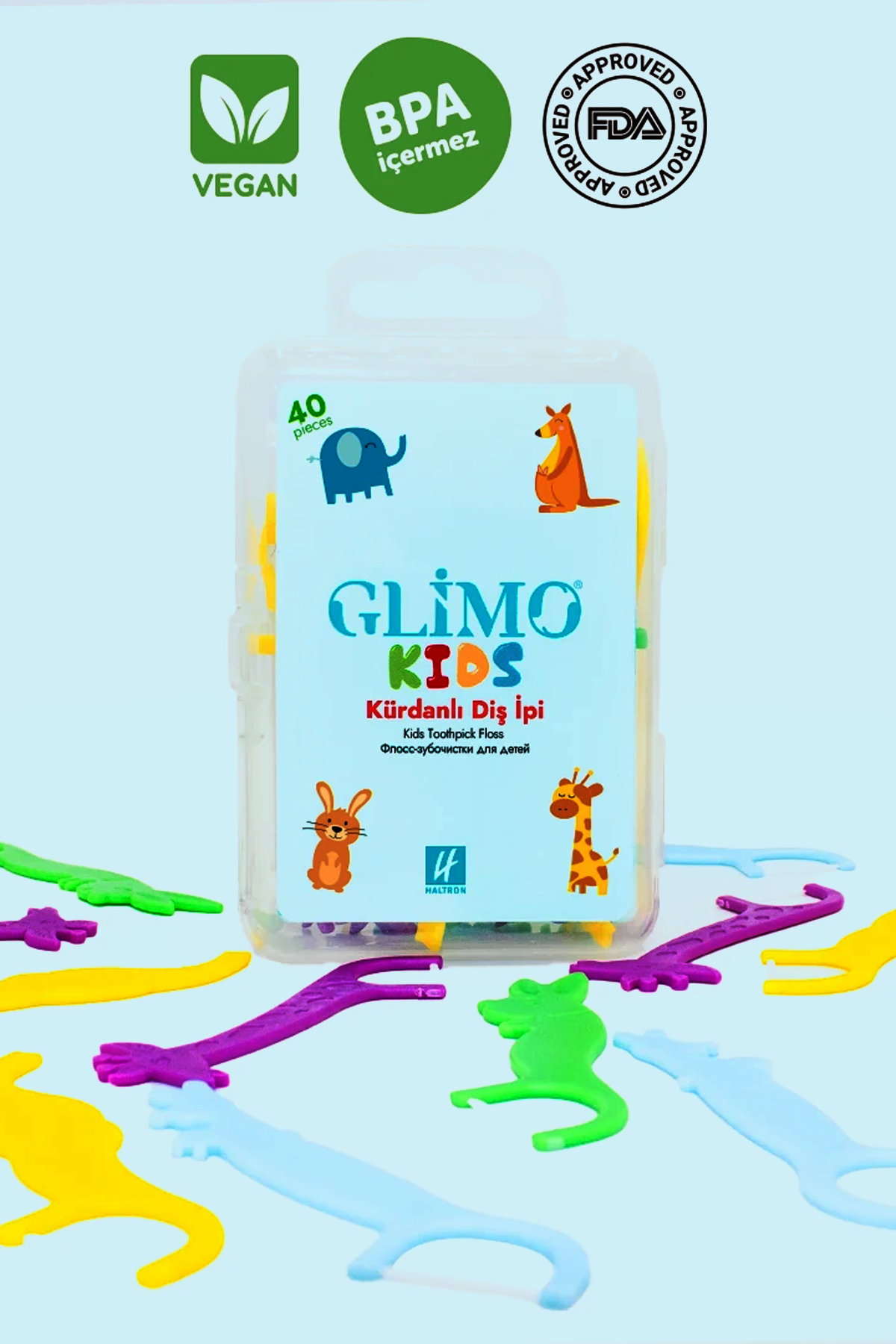 نخ دندان و خلال دندان مخصوص کودکان با طراحی آسان و دوستدار لثه Glimo
