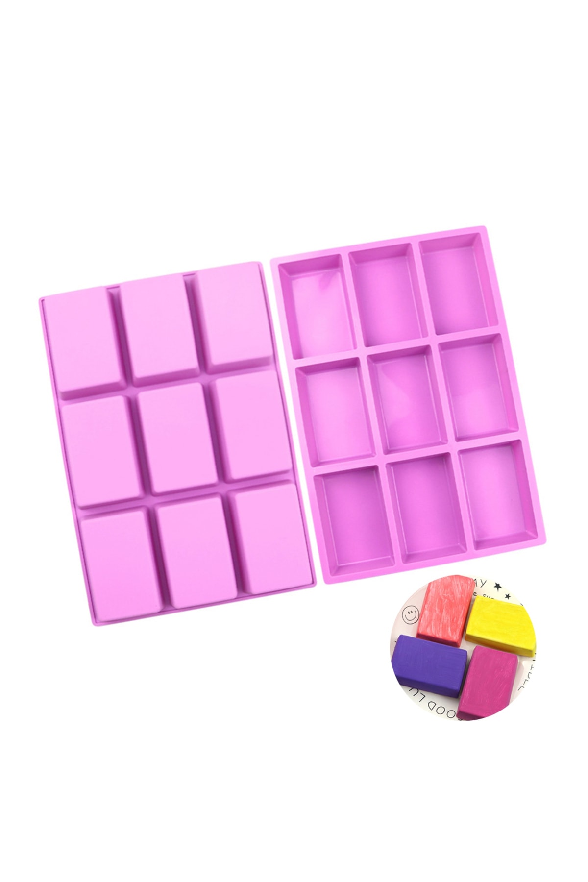 فیگور قالب مستطیل شکل سیلیکونی شمع اپوکسی پخت و کیک GT 361 از ترکیه Getshop Alışveriş Pazarı