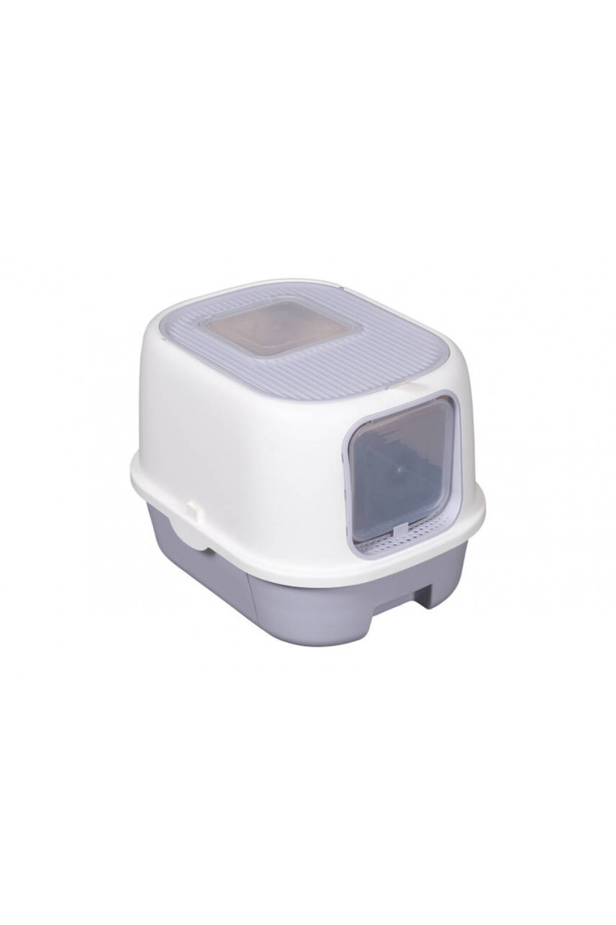توالت گربه سرپوشیده کشودار پتس هوم PETS HOME، مدل MSP-106T، همراه بیلچه، ۵۲×۴۰×۳۹ سانتی‌متر خاکستری