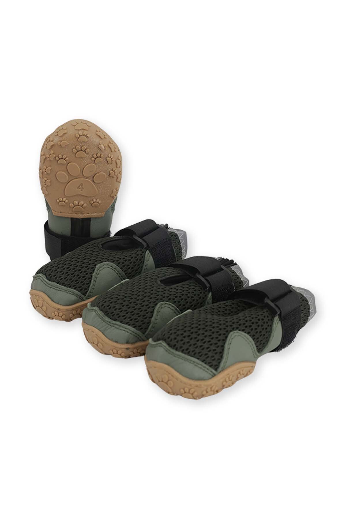 کفش تابستانی سگ پاوپرینتس PawPrints AirMesh سبز با بست چسبی قابل تنظیم و زیره لاستیکی ضدلغزش