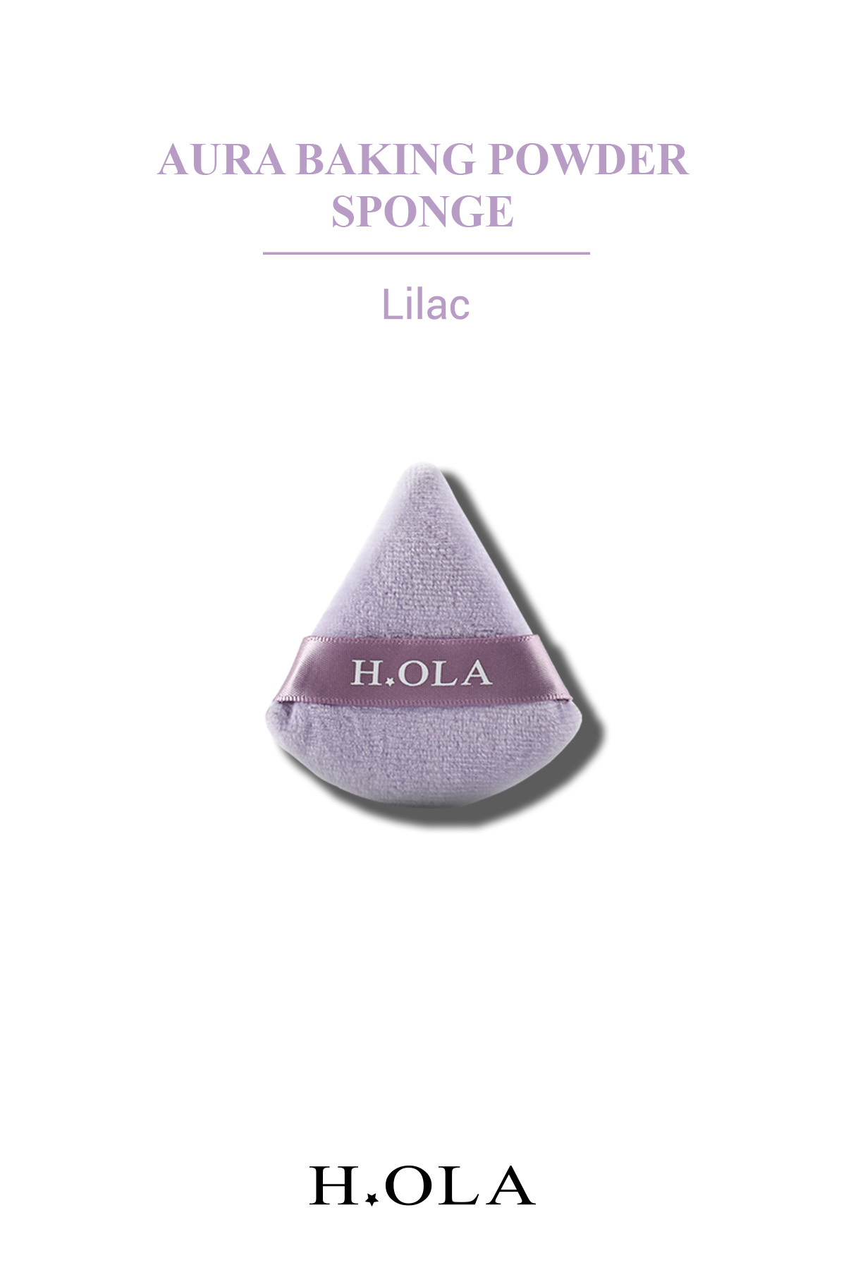 اسفنج آرایشی مدل Aura با رنگ بنفش برای آرایش بی‌نقص h.OLA