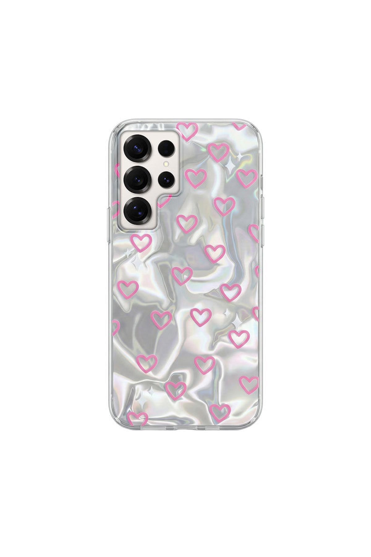 کاور و قاب سیلیکونی قلب صورتی ZEBANA SAMSUNG GALAXY S23 ULTRA COMPATIBLE CASE PINK اورجینال Zebana