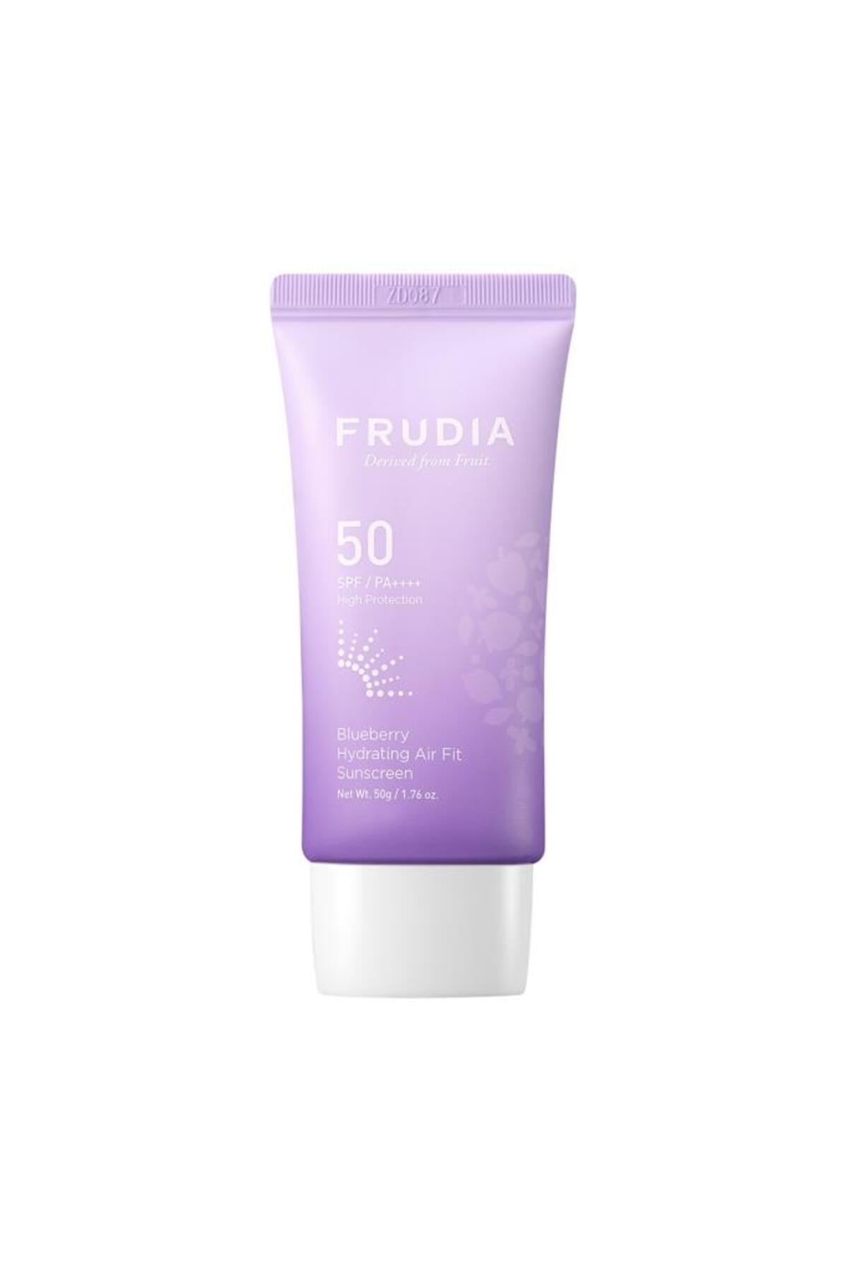 کرم ضدآفتاب صورت بلوبری فرودیا Frudia، بافت سبک، SPF 50+، PA++++، ۵۰ گرم
