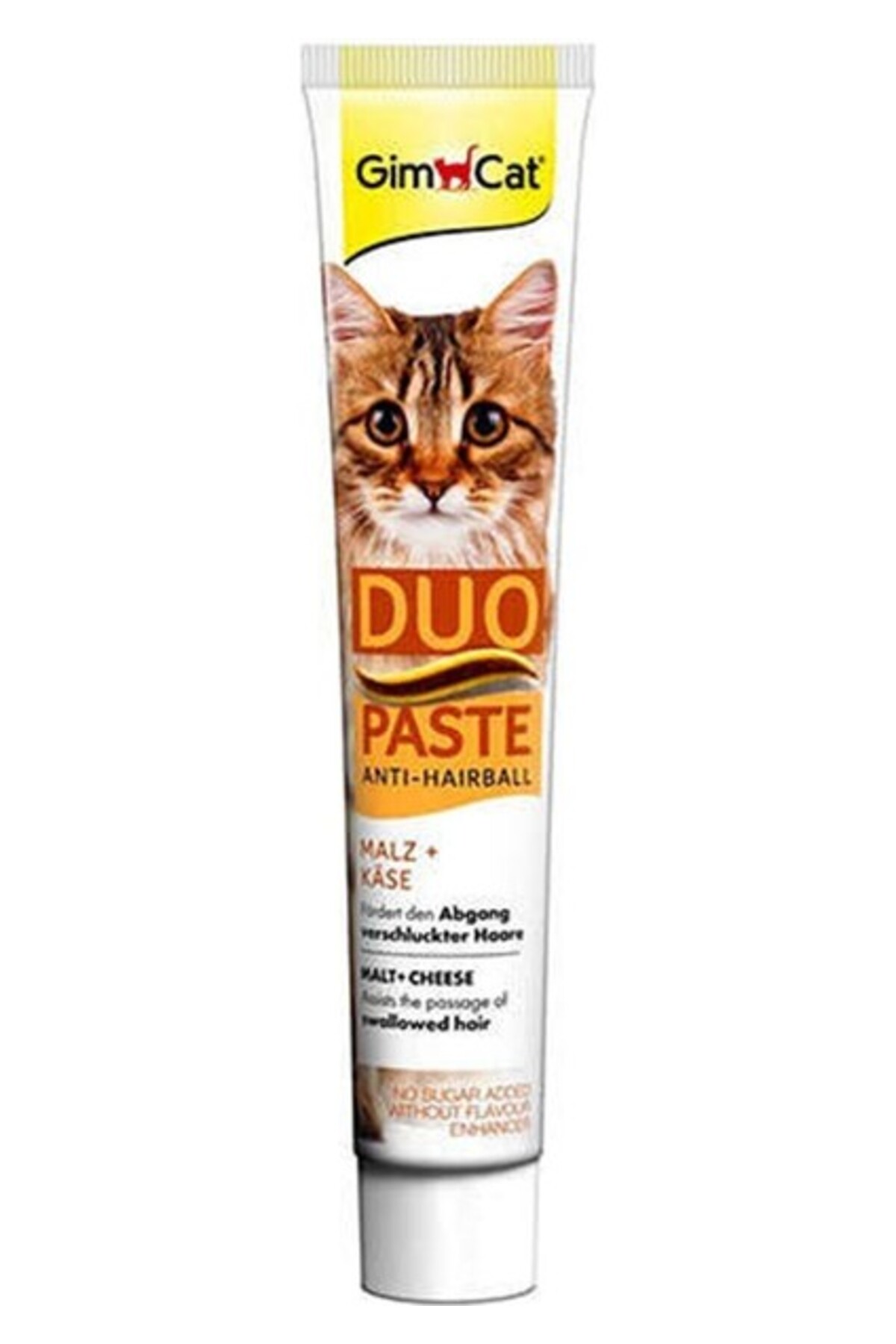 خمیر ضد گلوله مو گربه جیم‌کت Gimcat Anti-Hairball Duo با پنیر و مالت، ۵۰ گرم