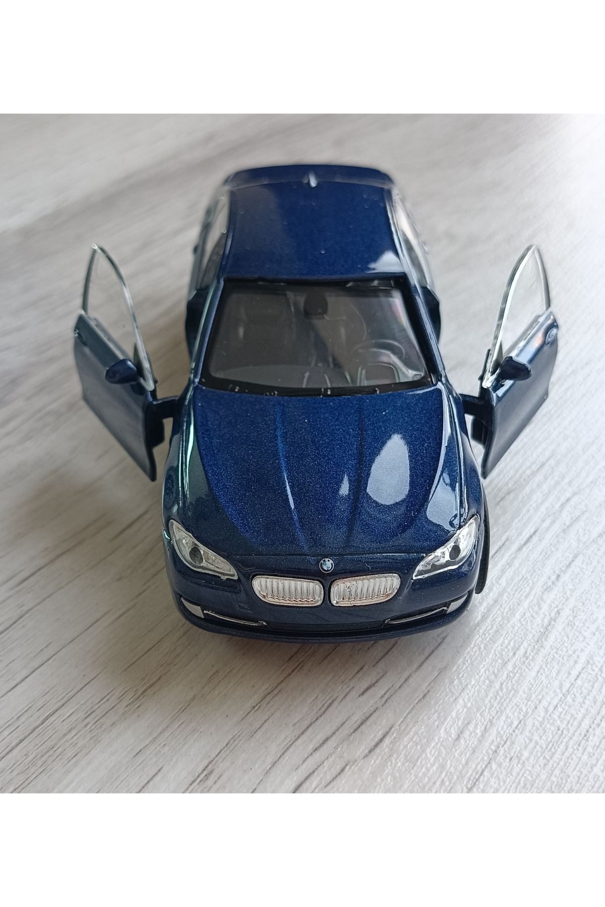 ماشین اسباب بازی BMW 535I DIECAST TOY METAL CAR PULL AND DROP 1:32 BLUE Nostalji Kutusu