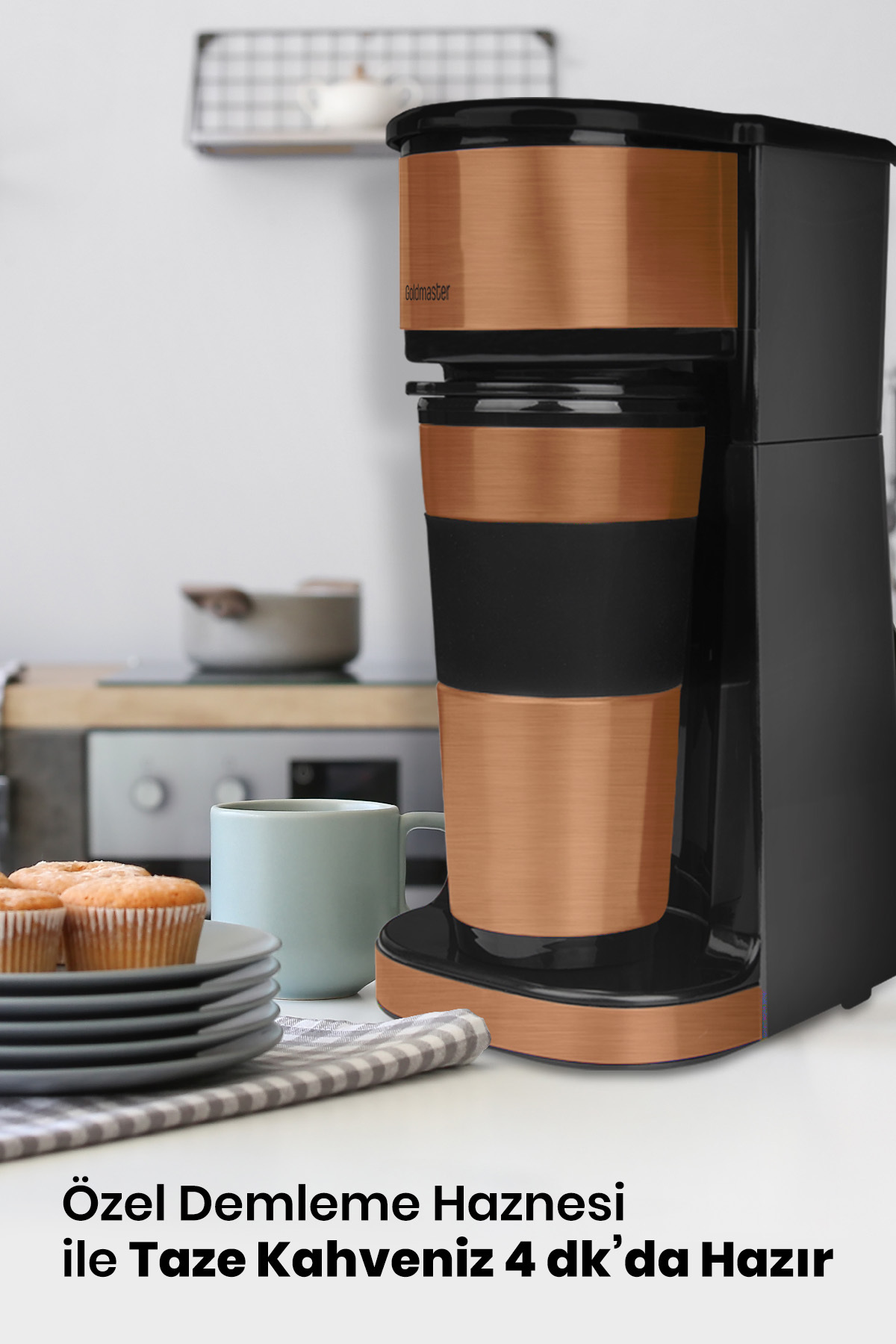 قهوه ساز فیلتری شخصی بدون BPA سفری TUTKU TRAVEL با فنجان قمقمه GM7351 اورجینال GoldMaster