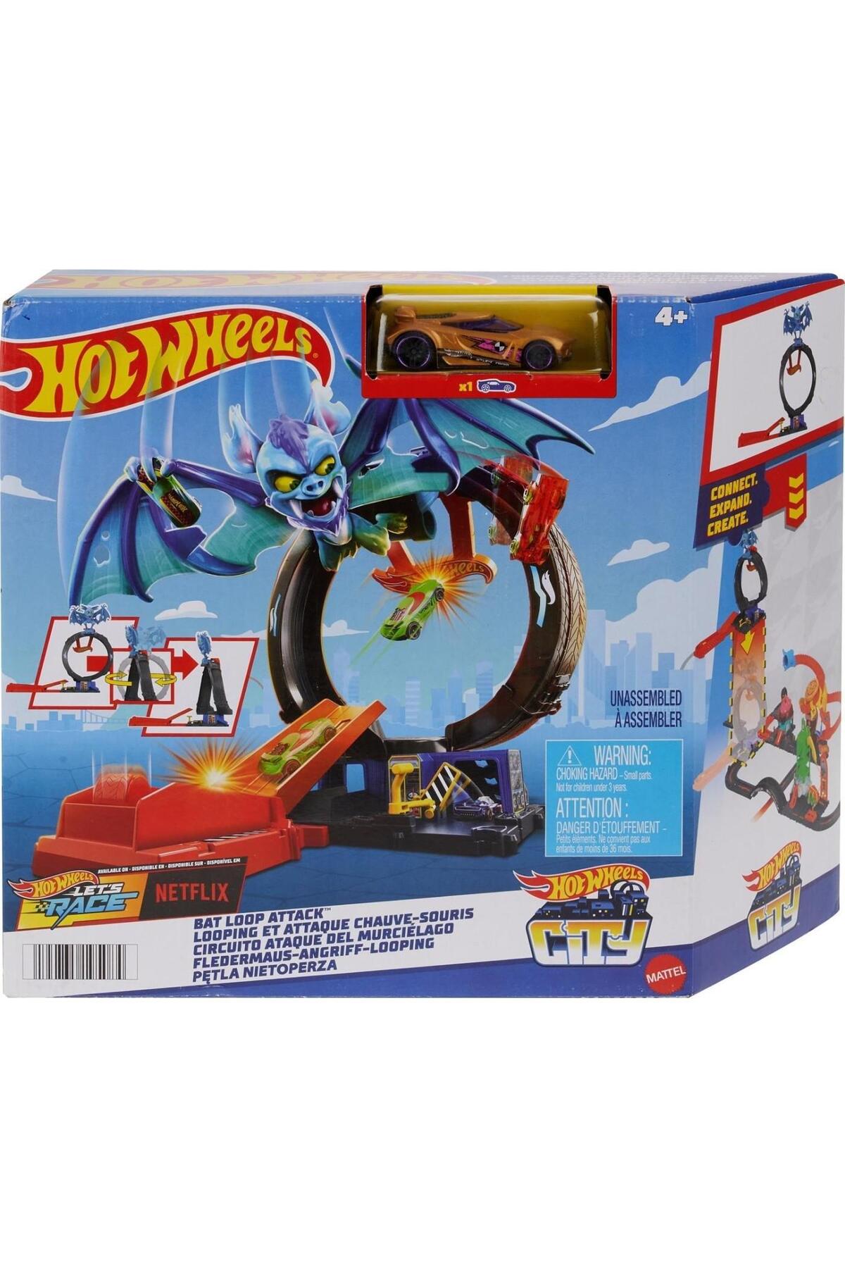 ماشین اسباب بازی CITY COMPING ENEMIES SERIES HDR29 HTN78 حمله حلقه خفاش هات ویلز اورجینال HOT WHEELS