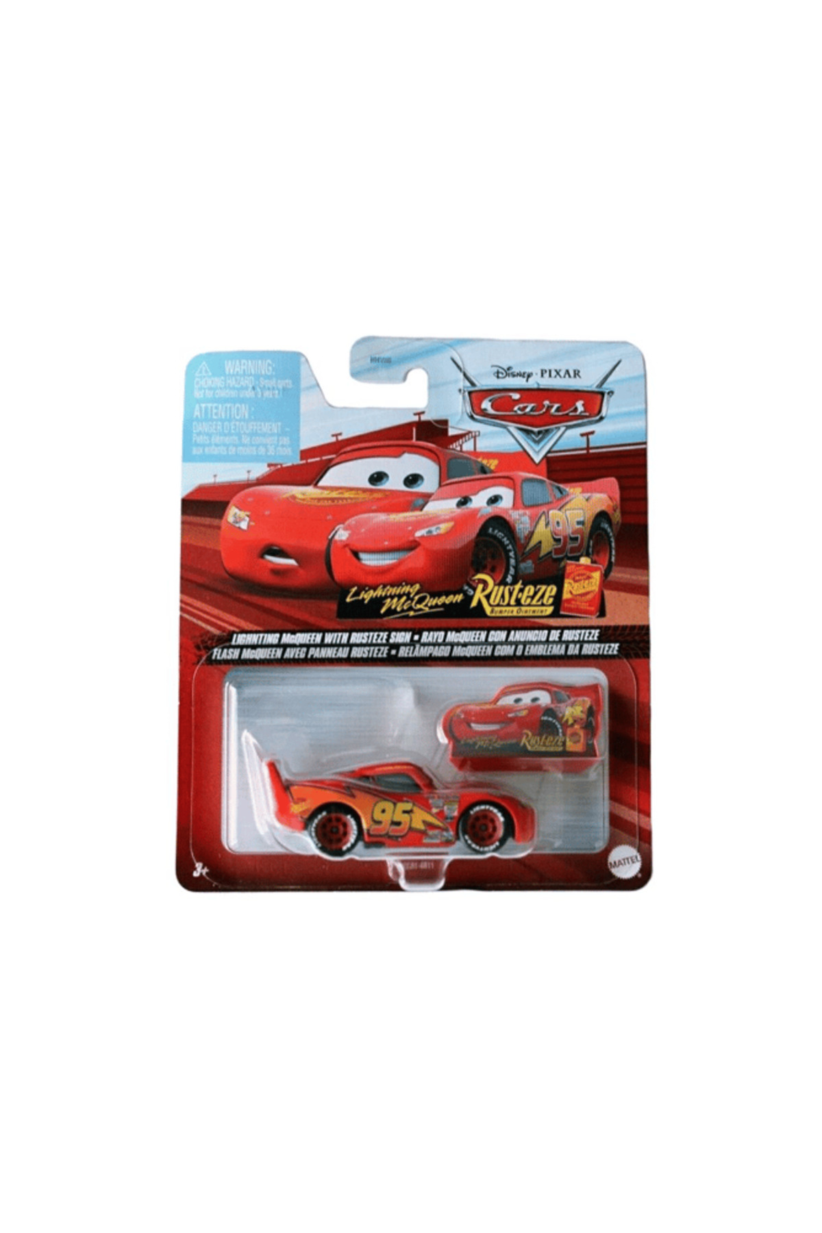 ماشین اسباب بازی PIXAR CARS وسایل نقلیه تک شخصیتی LIGHTNING MCQUEEN RUSTEZE با علامت DİSNEY