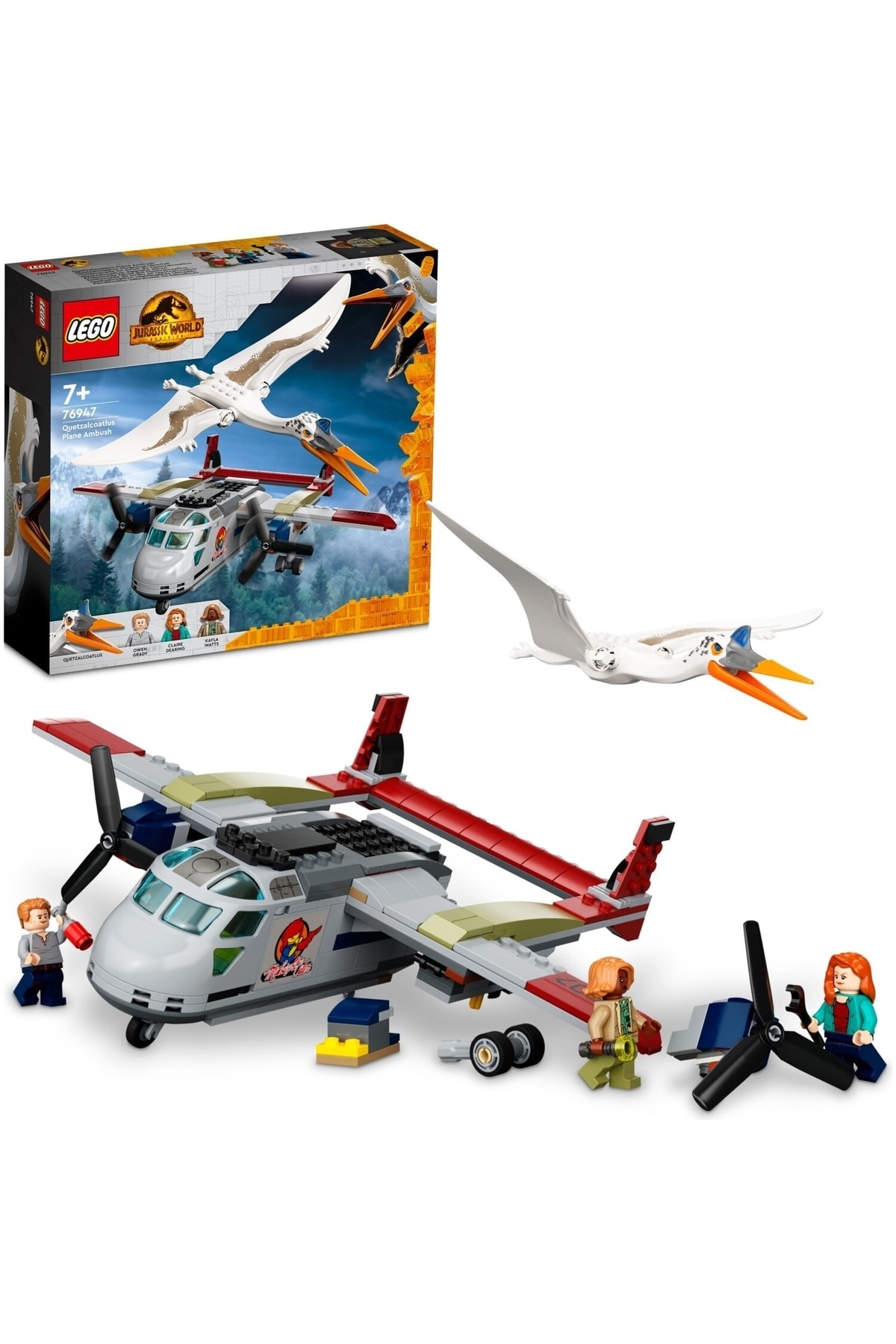 لگو و اسباب بازی های ساخت محور ® JURASSIC WORLD 76947 QUETZALCOATLUS PLANE AMBUSH 306 قطعه اورجینال LEGO