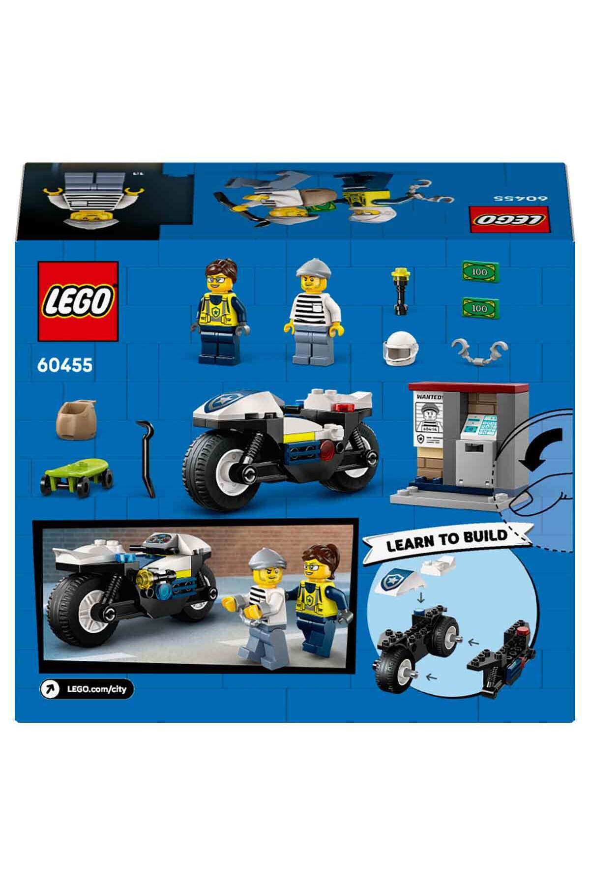 لگو پیگیری MOTOCYLET پلیس شهر 60455 ساختار خلاق برای کودکان 4 ساله بالاتر اورجینال LEGO