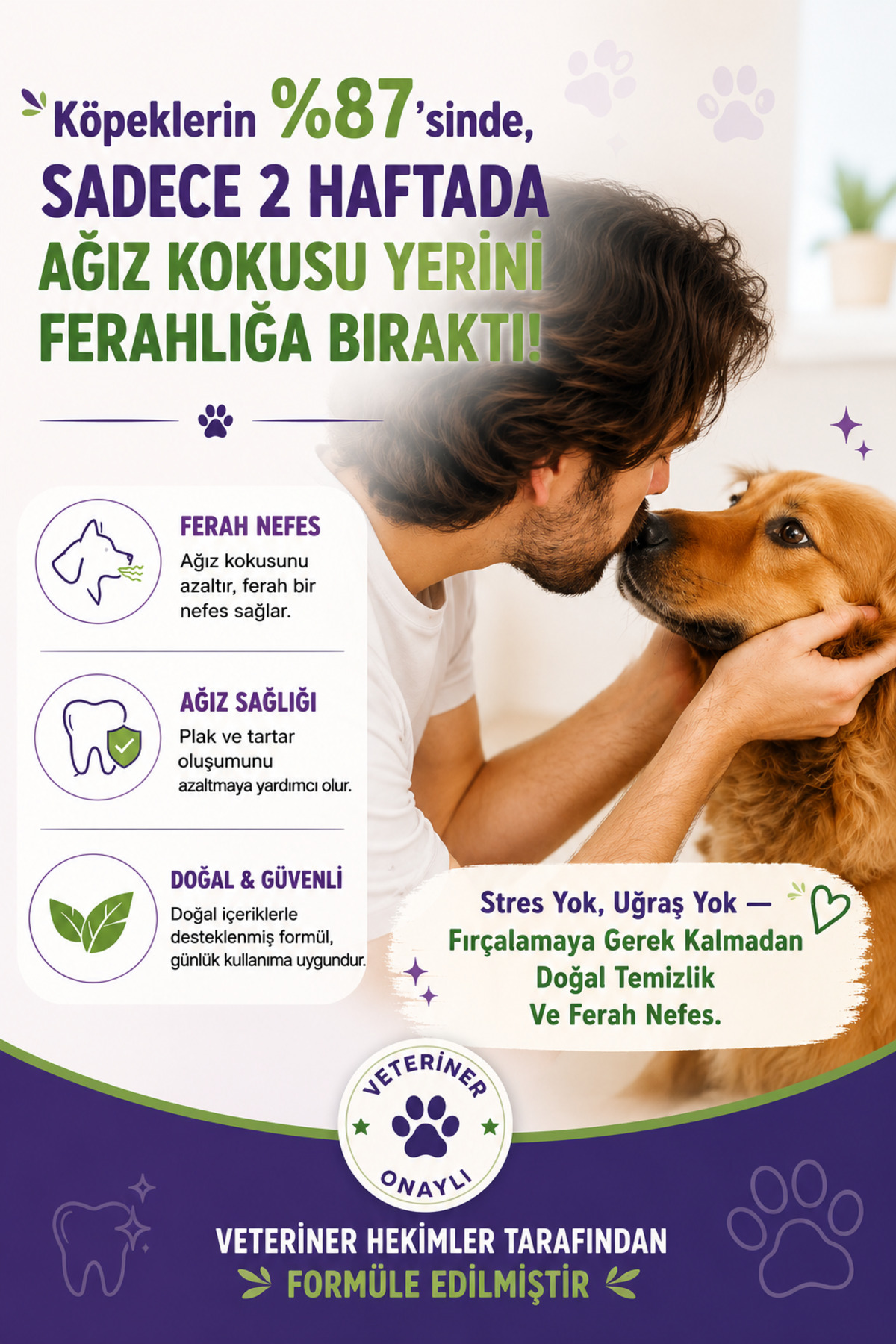 پودر طبیعی مراقبت دهان سگ پاویتاپت PAWVİTAPET، ۱۰۰ گرم