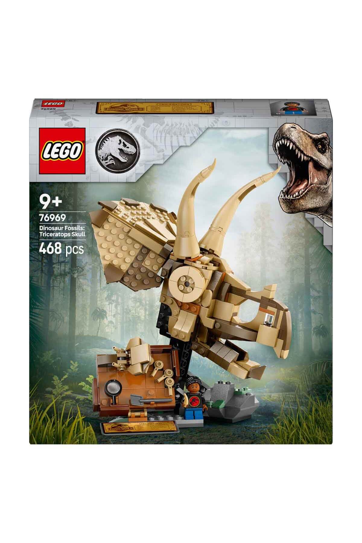 لگو فسیل دایناسور جهانی ژوراسیک: جمجمه TRICERATOPS 76969 کودکان 9 ساله بالاتر اورجینال LEGO