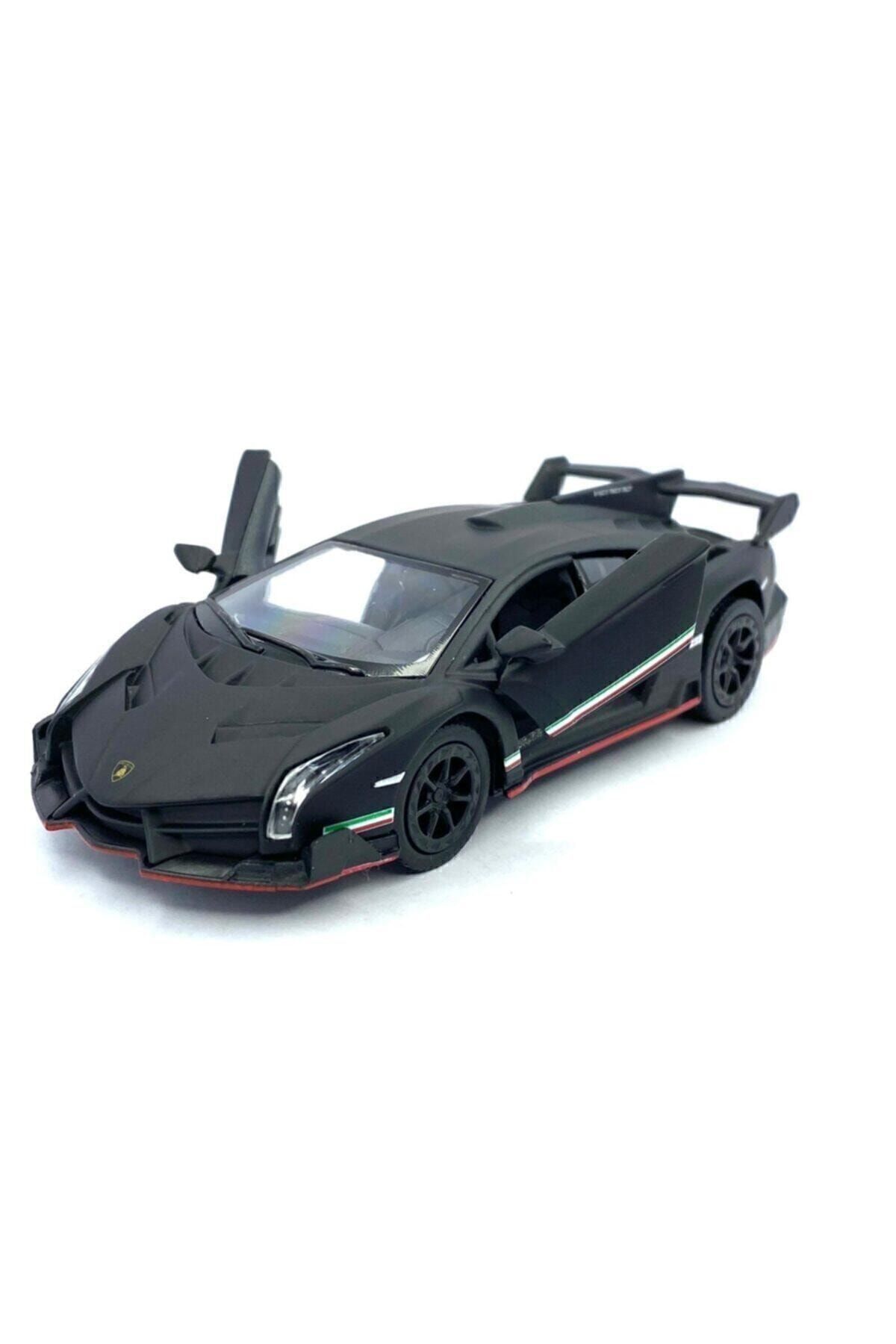 ماشین اسباب بازی LAMBORGHINI VENENO PULL DROP 5 اینچی. خودرو مدل دارای مجوز 1:36 Kinsmart