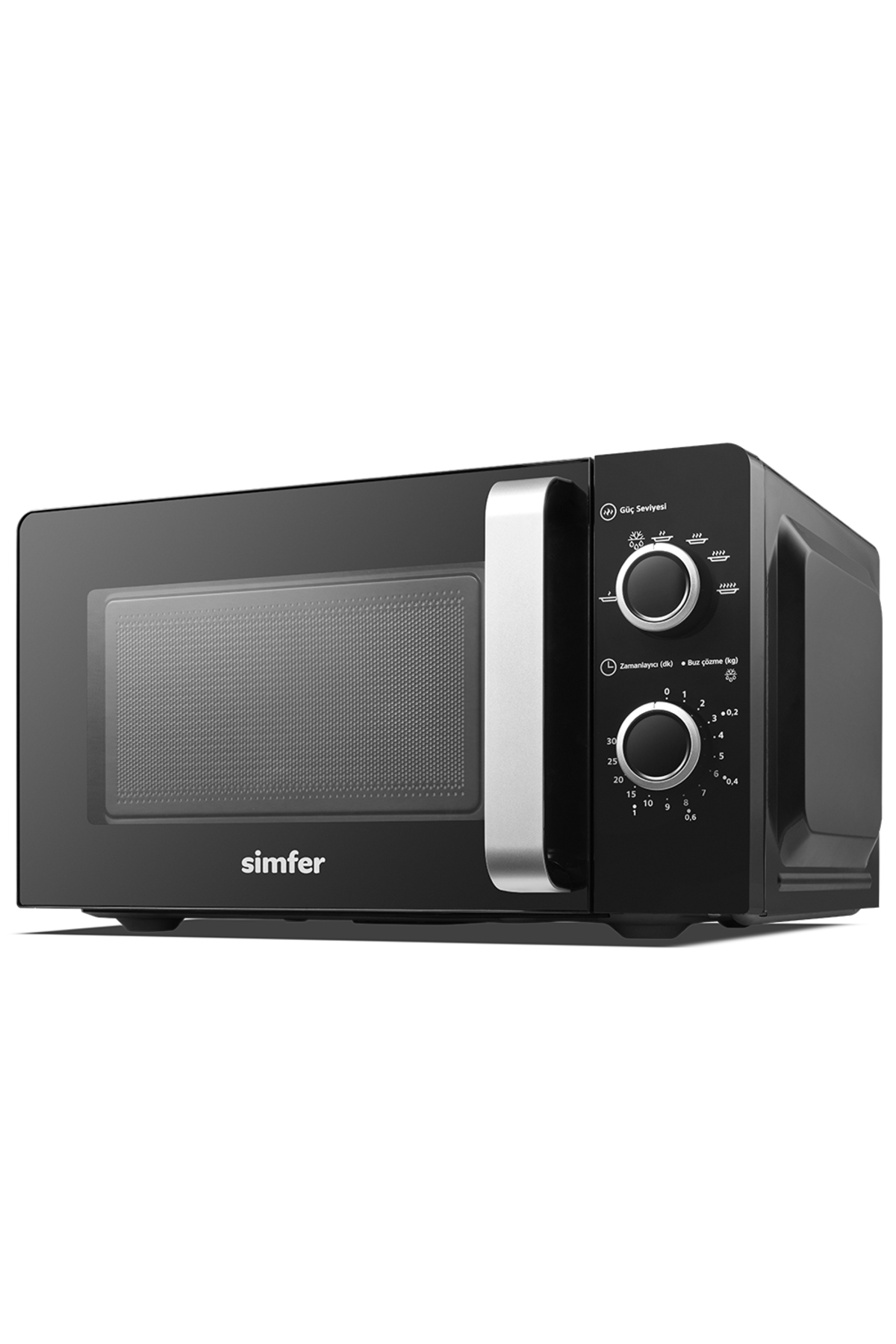 مایکروویو مایکروفر مکانیکی 20 لیتری مشکی SK 4603 W اورجینال Simfer