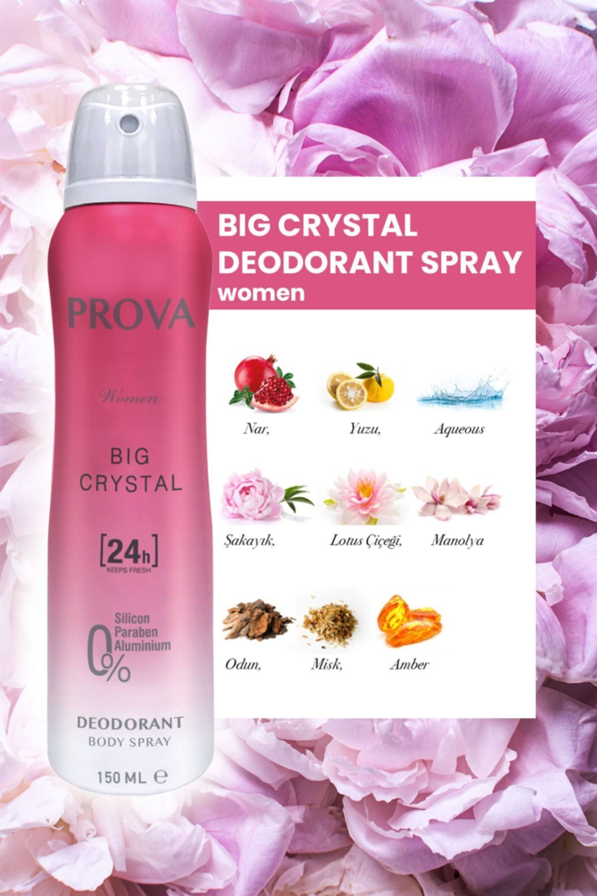 Prova عطر زنانه Big Crystal ادوپرفیوم 120 ml و دئودورانت 150