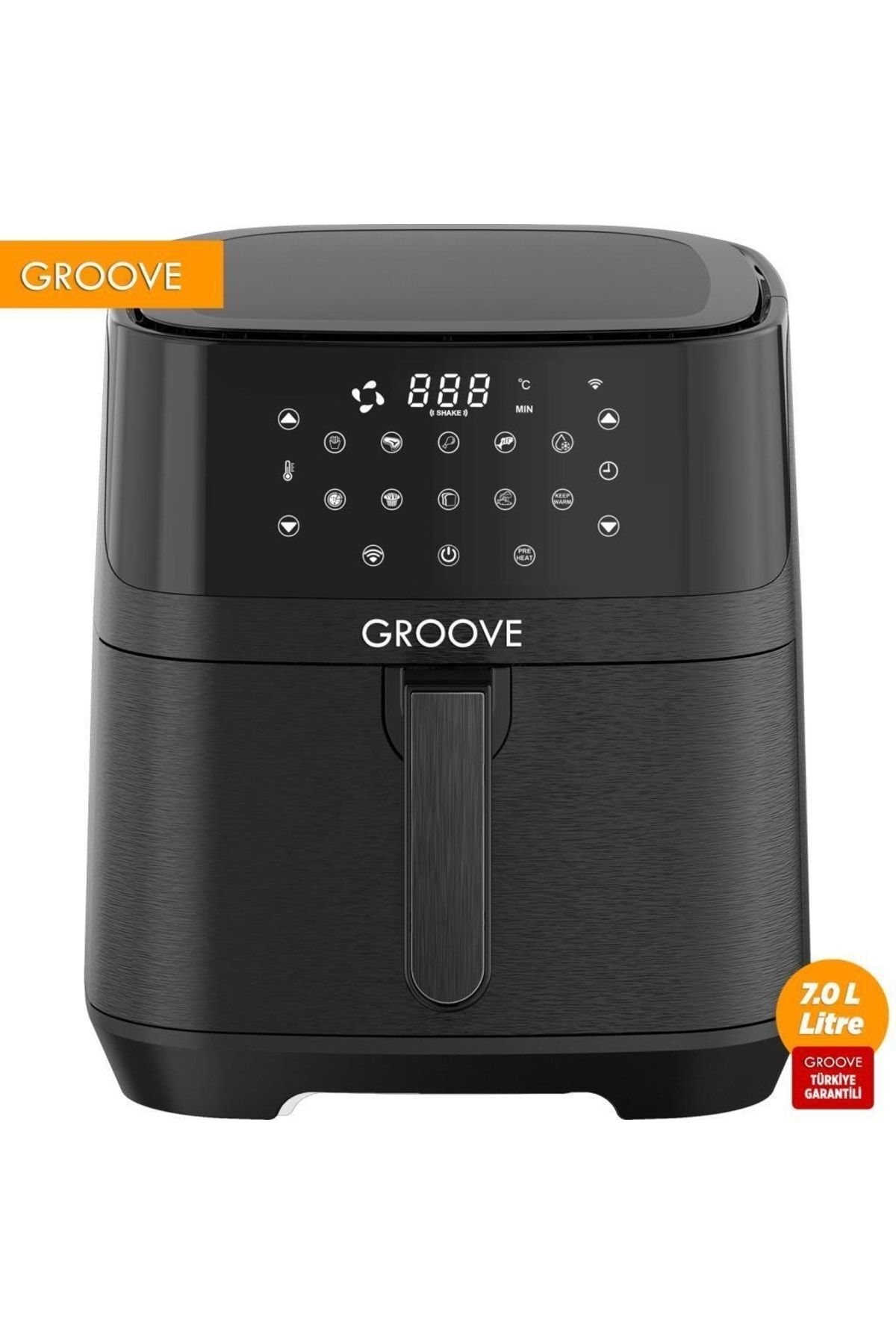 سرخ کن MAX XXL 7L 1800W WIFI SMART AIRFRYER هوای بدون روغن داغ مشکی اورجینال Groove