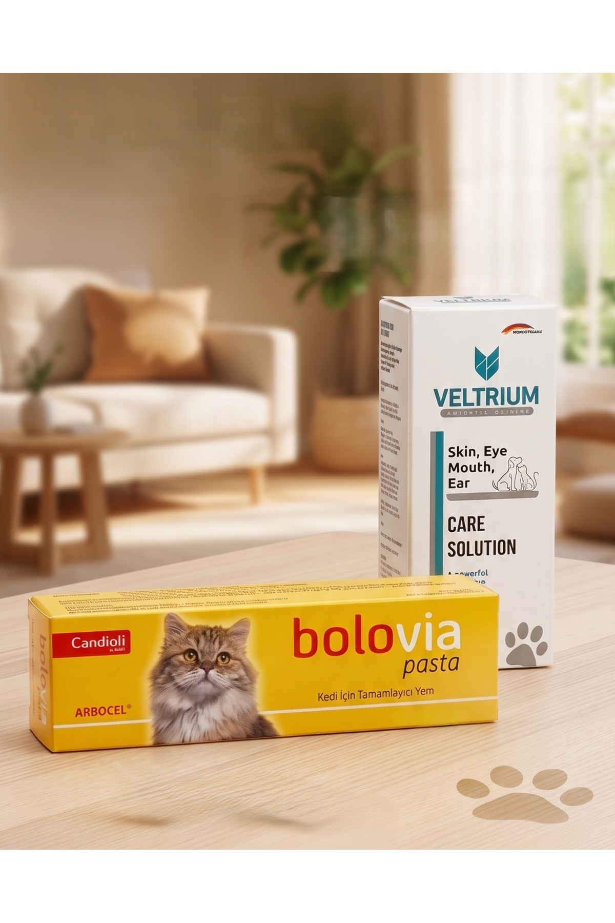 خمیر مالت گربه Bolovia Pasta کاندیولی candioli، ۵۰ گرم همراه محلول Veltrium
