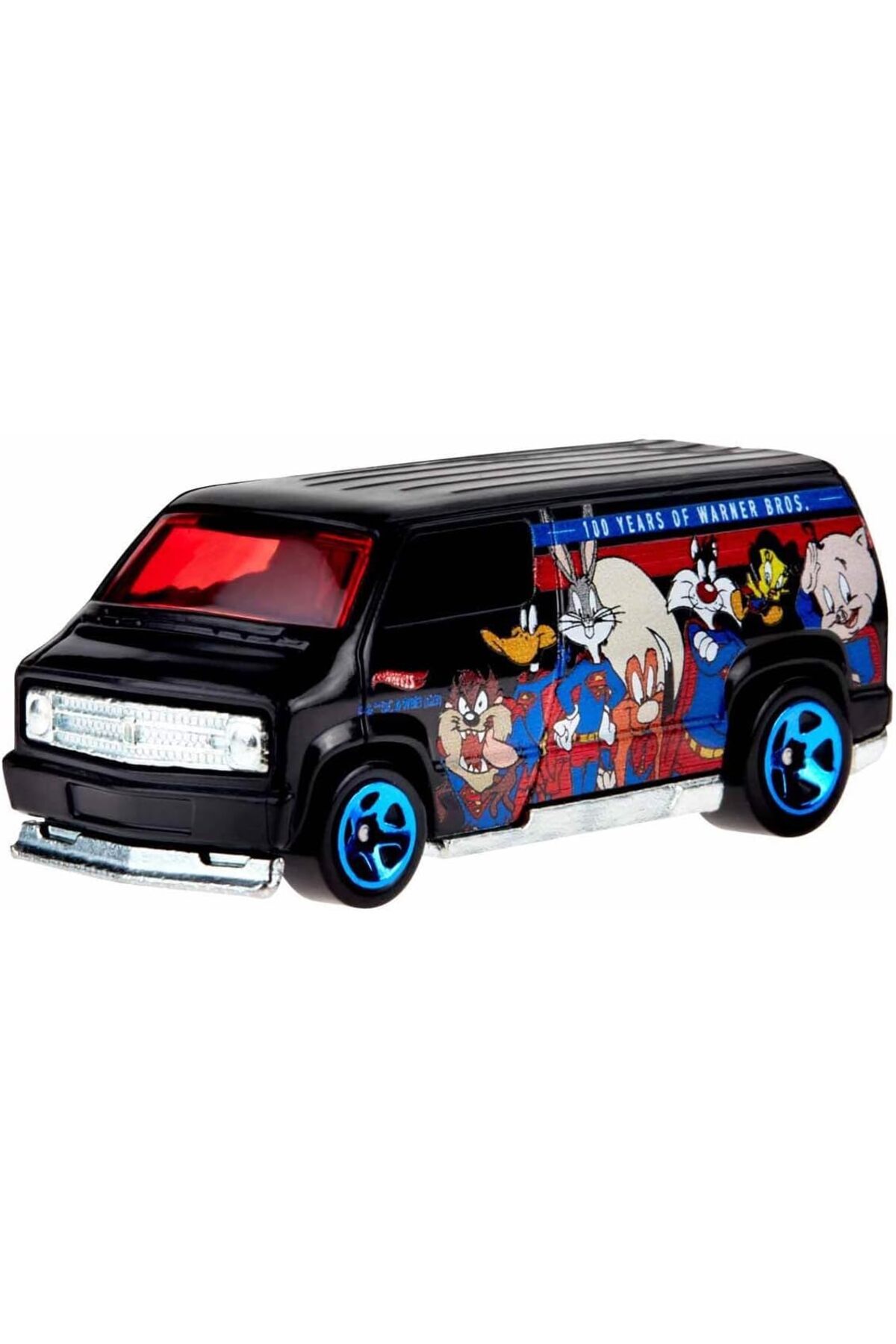 ماشین اسباب بازی خودروهای موضوعی 100 سالگی برادران وارنر HMV73 سفارشی 77 دوج ون HOT WHEELS