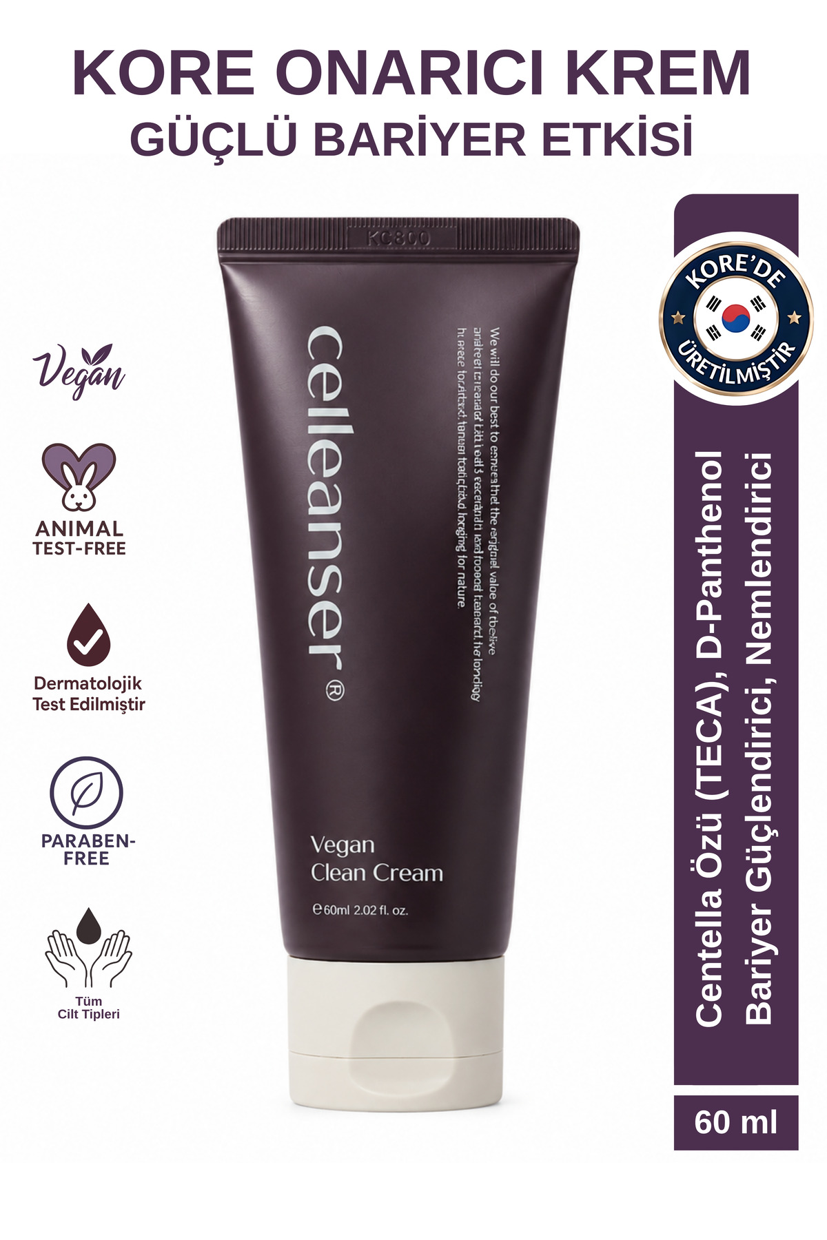 کرم صورت مرطوب کننده ترمیم سد پیری و ضد لینک CENTELLA VEGAN سنتلا celleanser