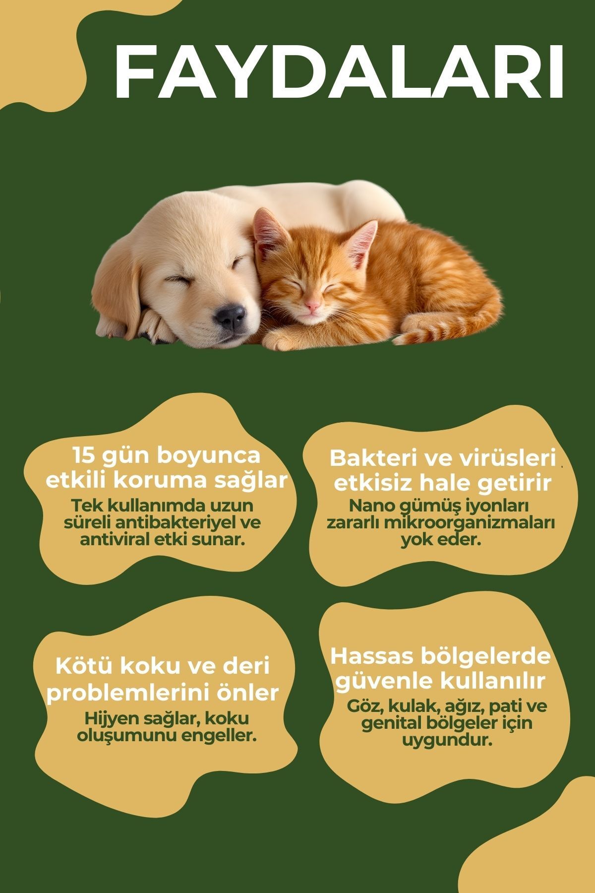 حوله مراقبت از پوست و موی گربه کلیپت Cleapet، بسته ۲ عددی