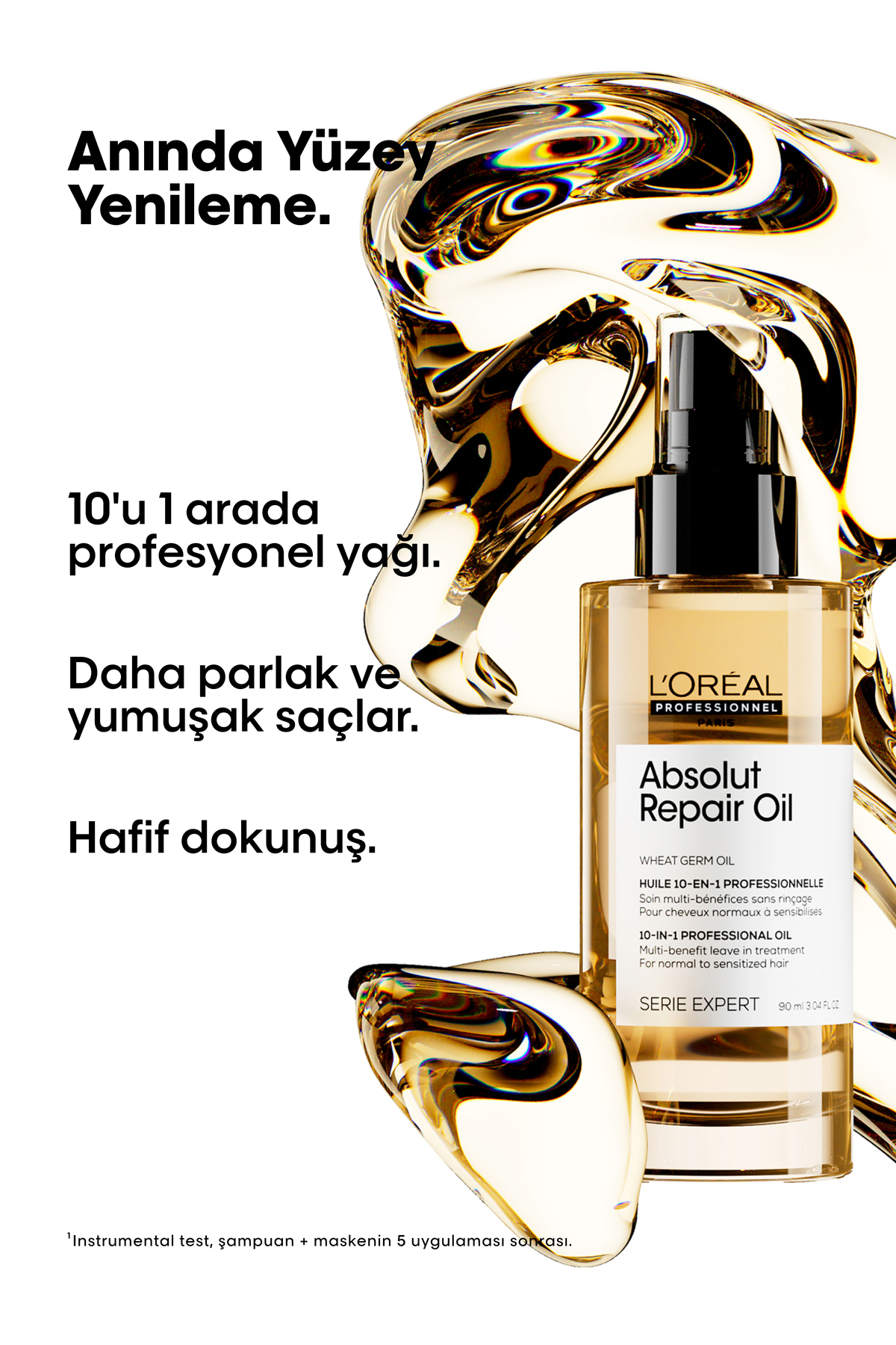 L'oreal Professionnel روغن مراقبت موی معجزه‌آسای 10 در 1 لورآل سری اکسپرت Absolut Repair برای موهای خشک