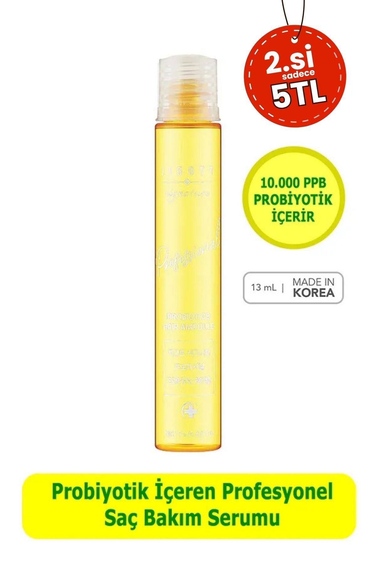 سرم و روغن مو غلیظ مراقبت از حاوی پروبیوتیک آمپول 13 میلی لیتری حرفه ای جیگوت Jigott