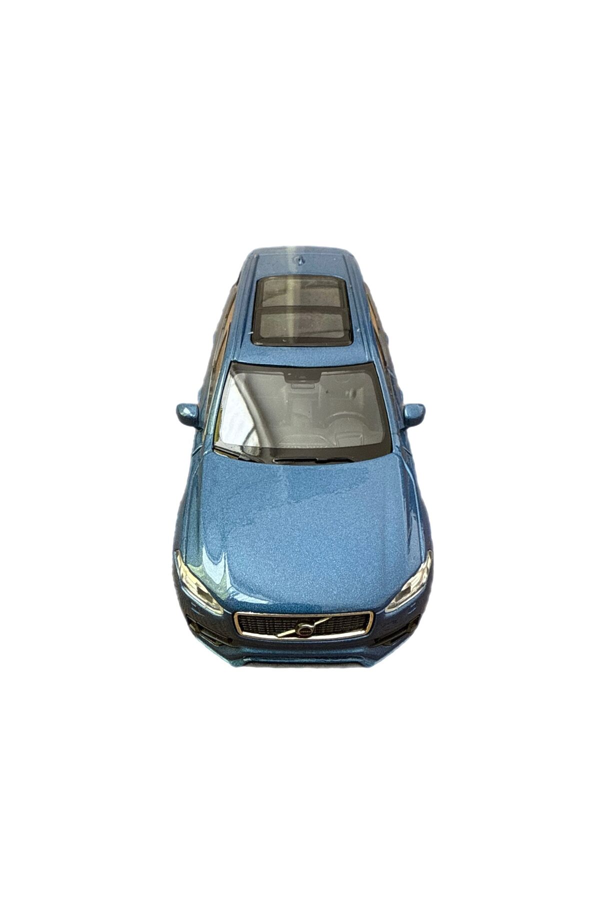 مدل خودرو ماشین اسباب بازی VOLVO XC90 2015 با مجوز فلزی کشش و رها کردن 11 سانتی متر آبی اورجینال alpmodel